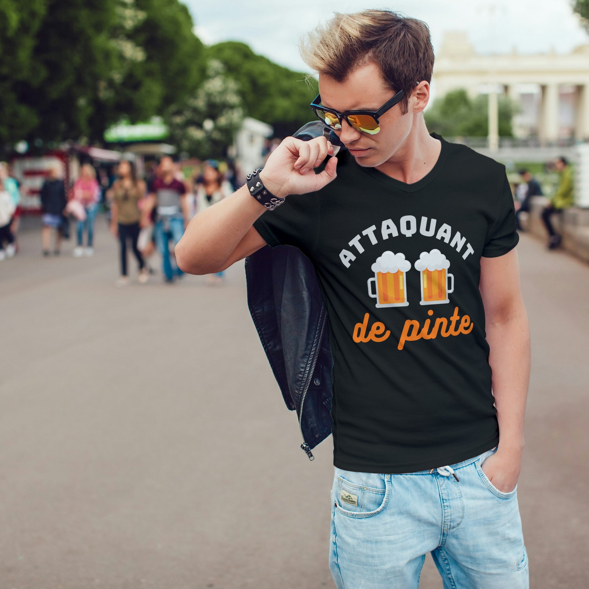 T-Shirt Homme Beau et intelligent après quelques bières
