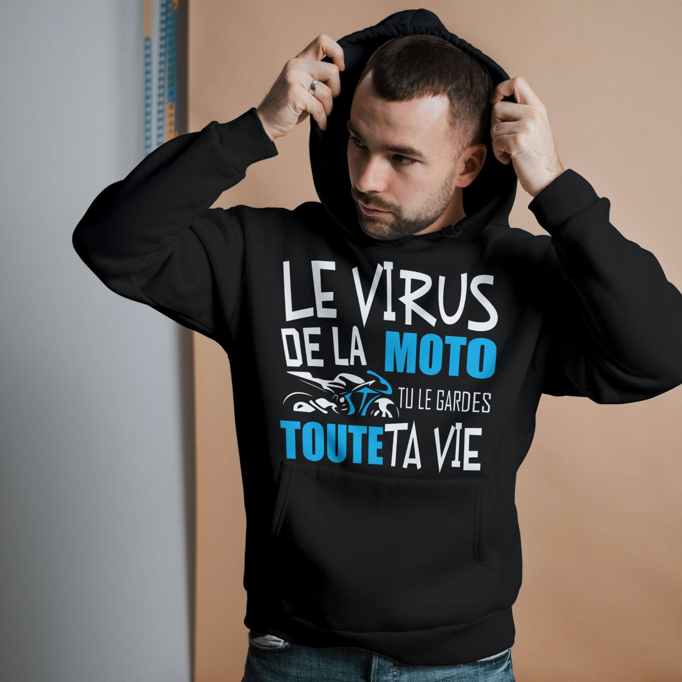 Sweat à capuche Motard French Humour