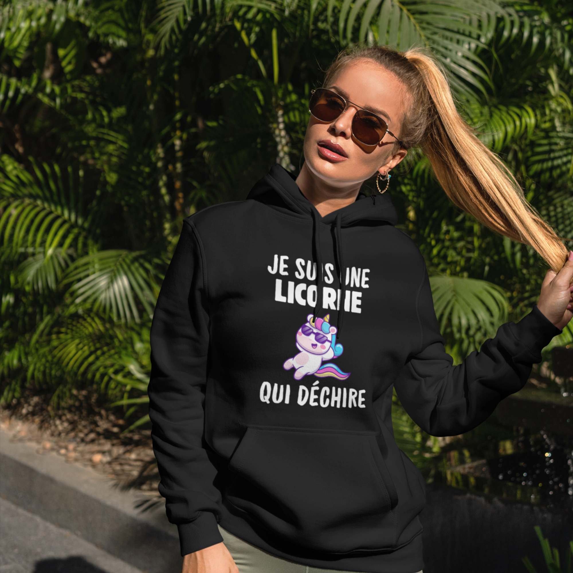 Sweat à capuche Licorne