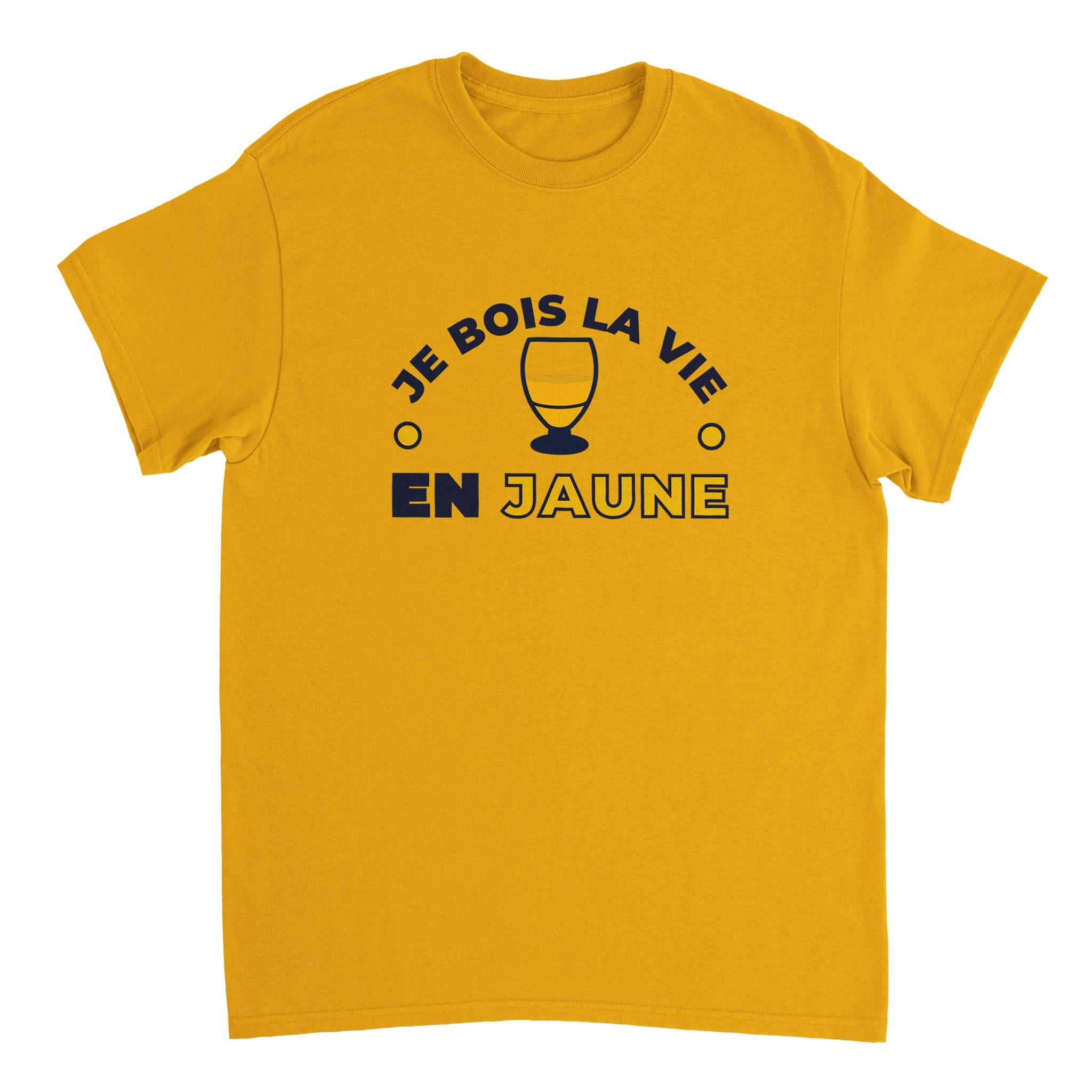 T-shirt Pastis "Je bois la vie en jaune" | Mixte French Humour