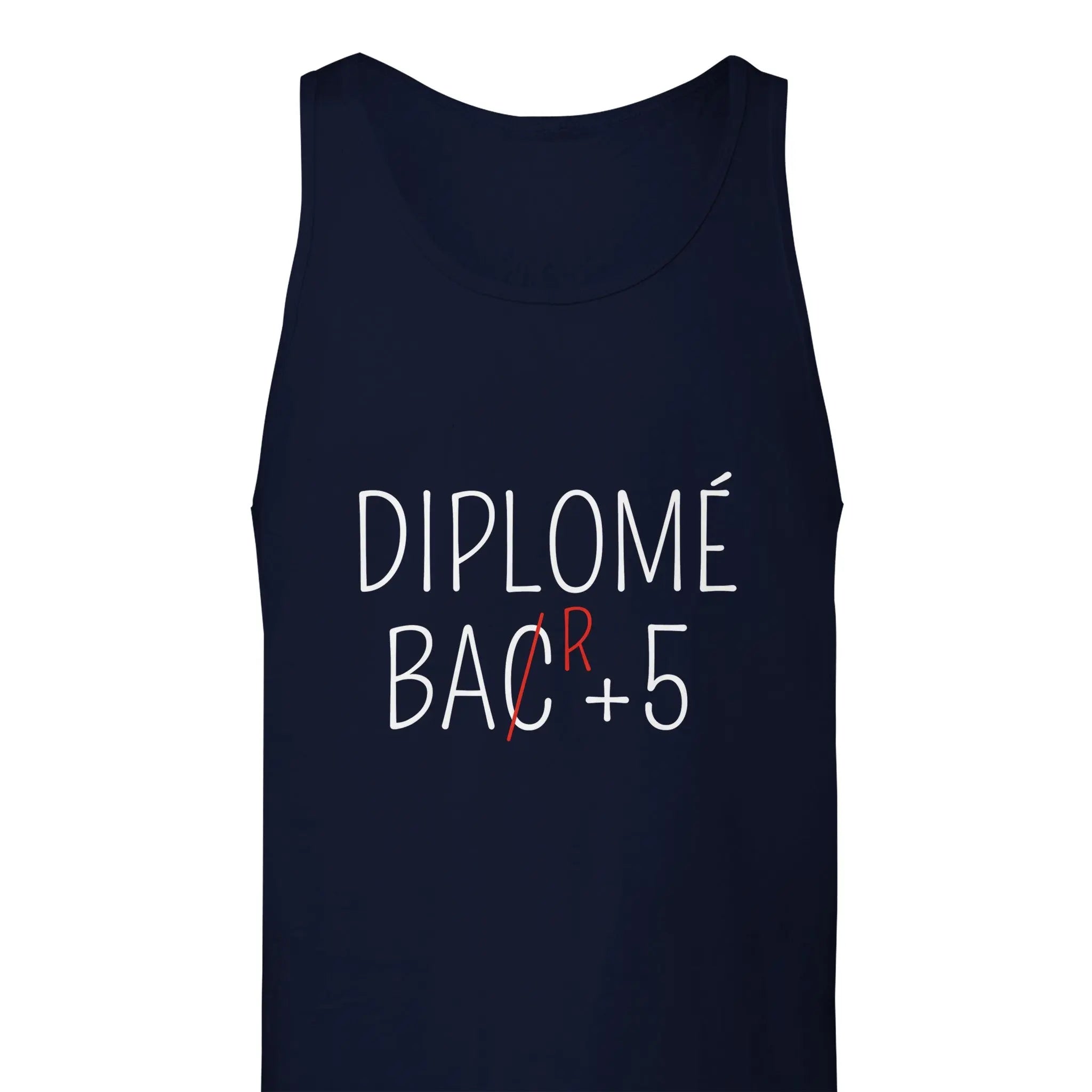 Débardeur Apéro "Diplômé Bar+5" | Mixte French Humour