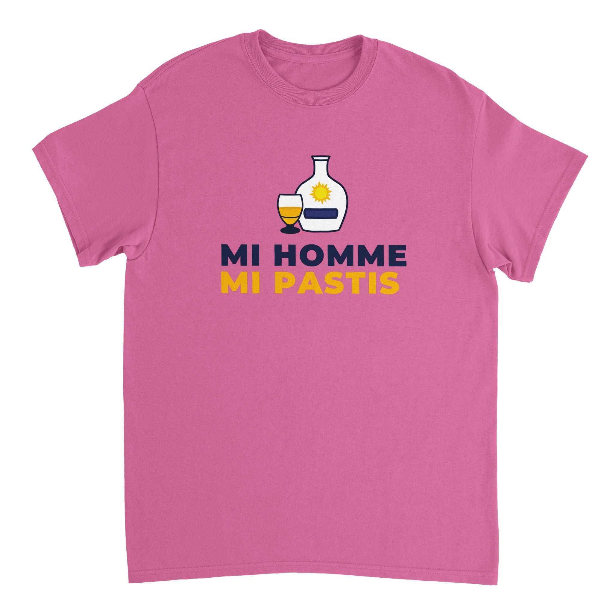 T-shirt Pastis "Mi homme Mi pastis" | Mixte French Humour