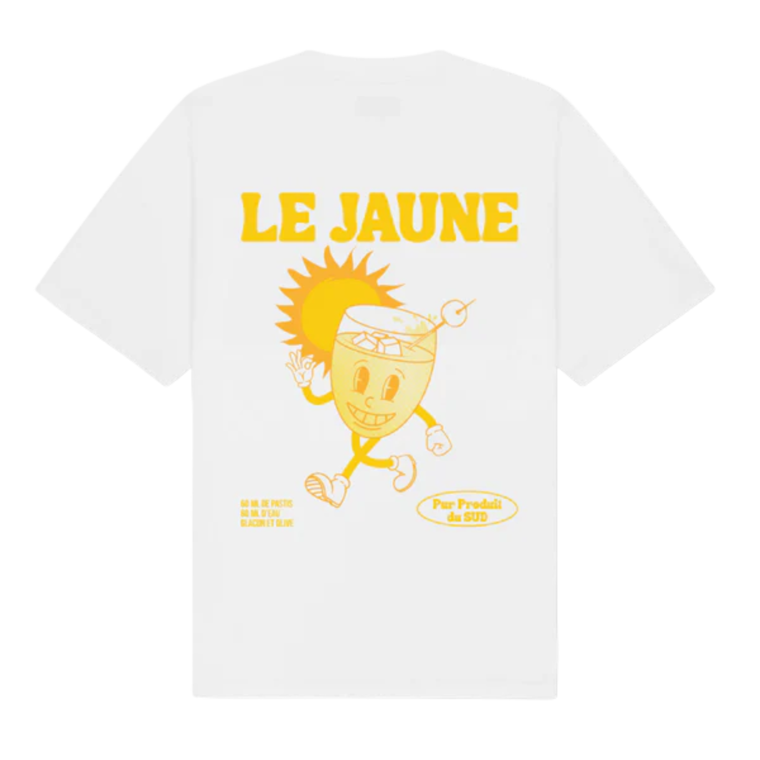 T-shirt "Le jaune" Regular blanc | Vive La bouteille