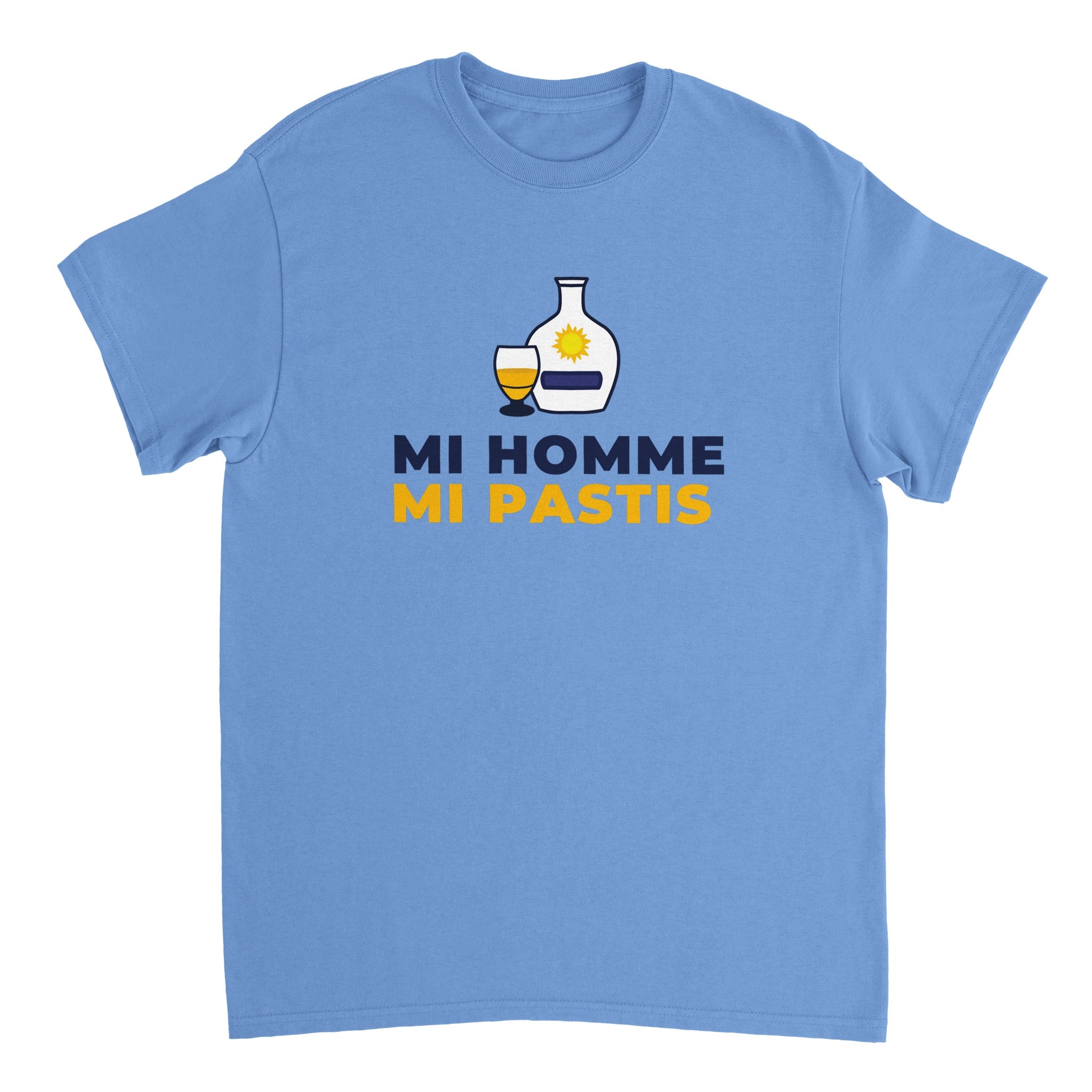 T-shirt Pastis "Mi homme Mi pastis" | Mixte French Humour