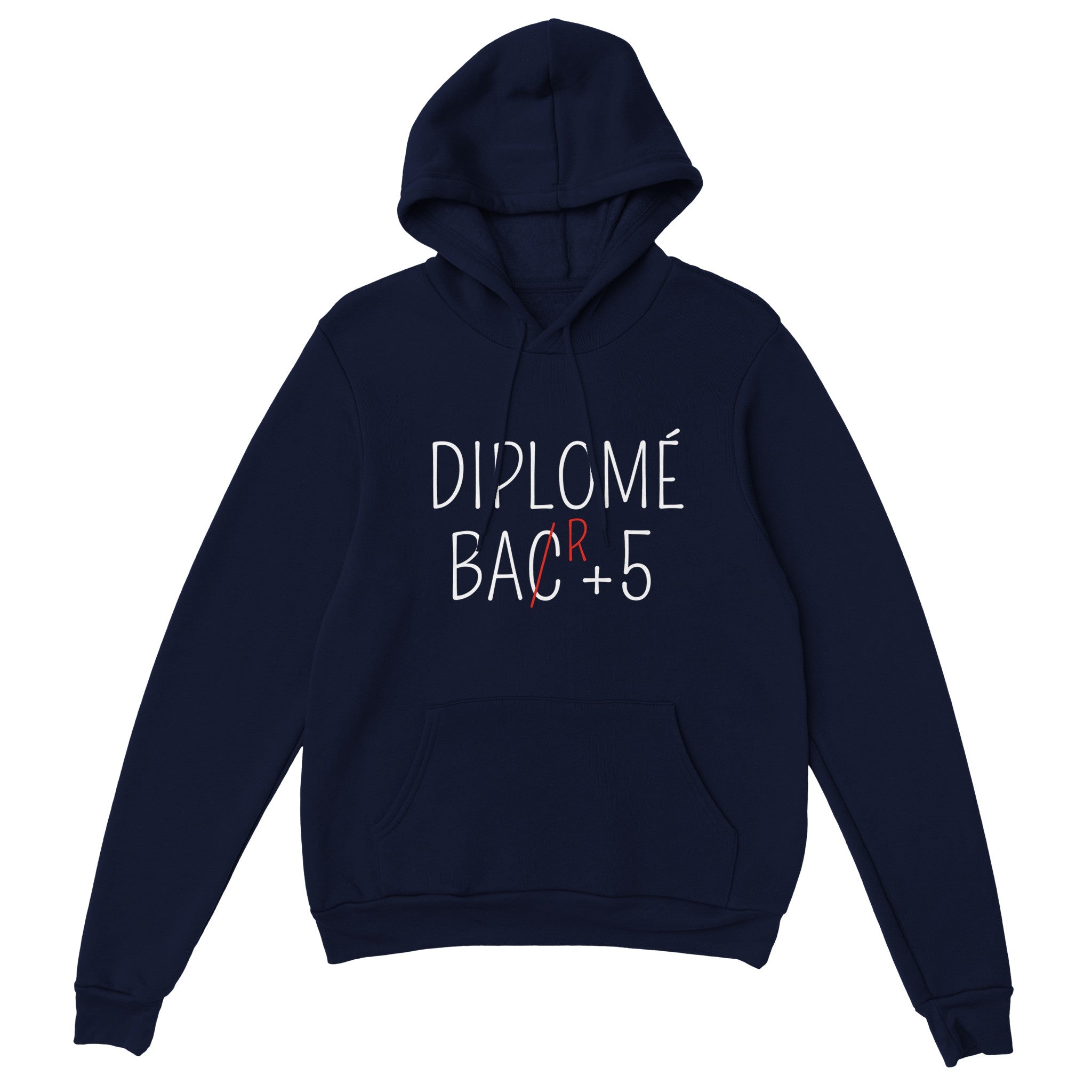 Sweat à capuche Apéro "Diplômé Bar+5" | Mixte French Humour