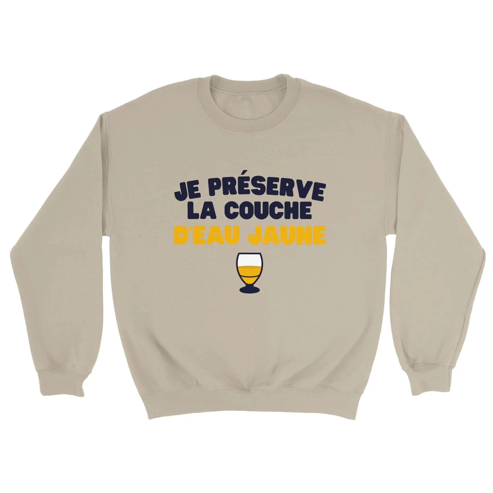 Sweat pastis "Je préserve la couche d'eau jaune" | Mixte French Humour