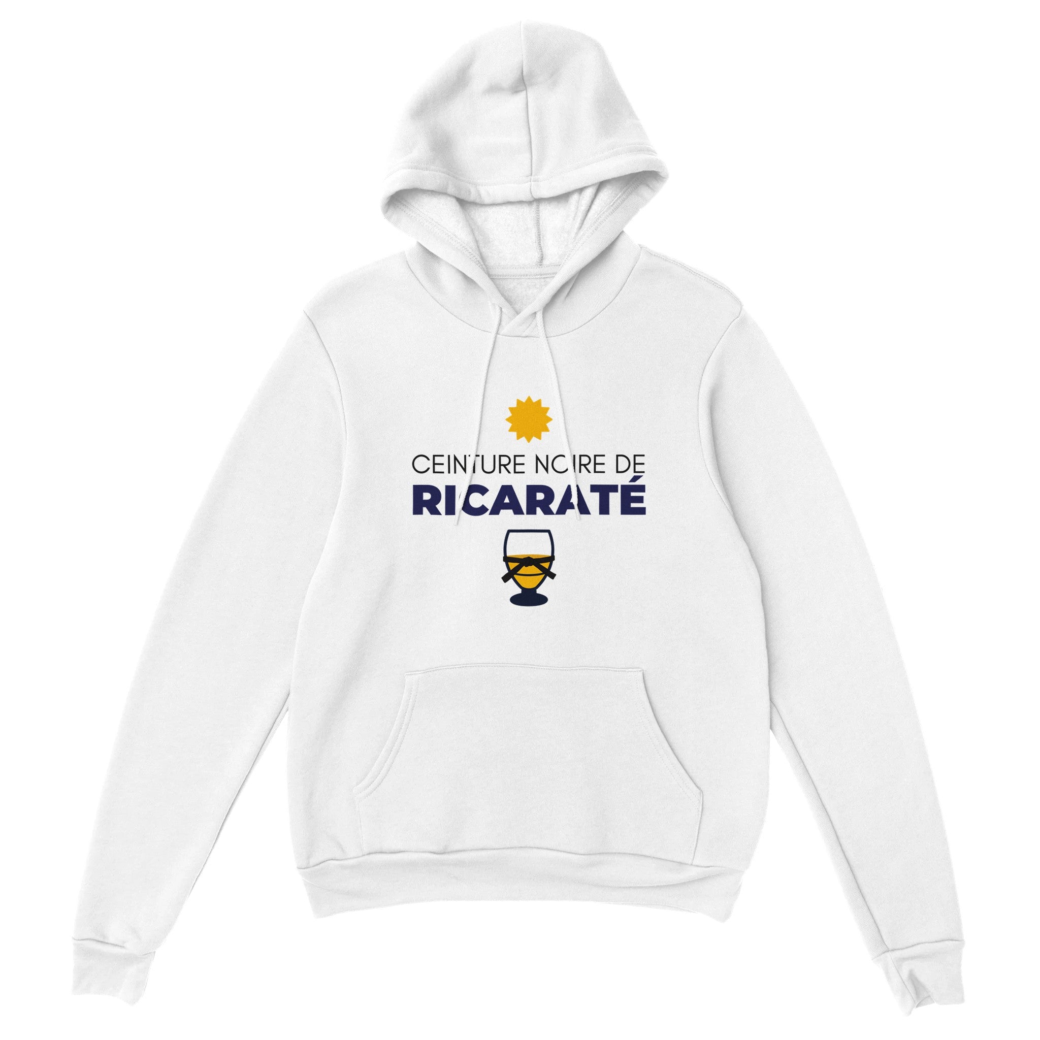 Sweat à capuche "ceinture noire de ricaraté" | Mixte French Humour