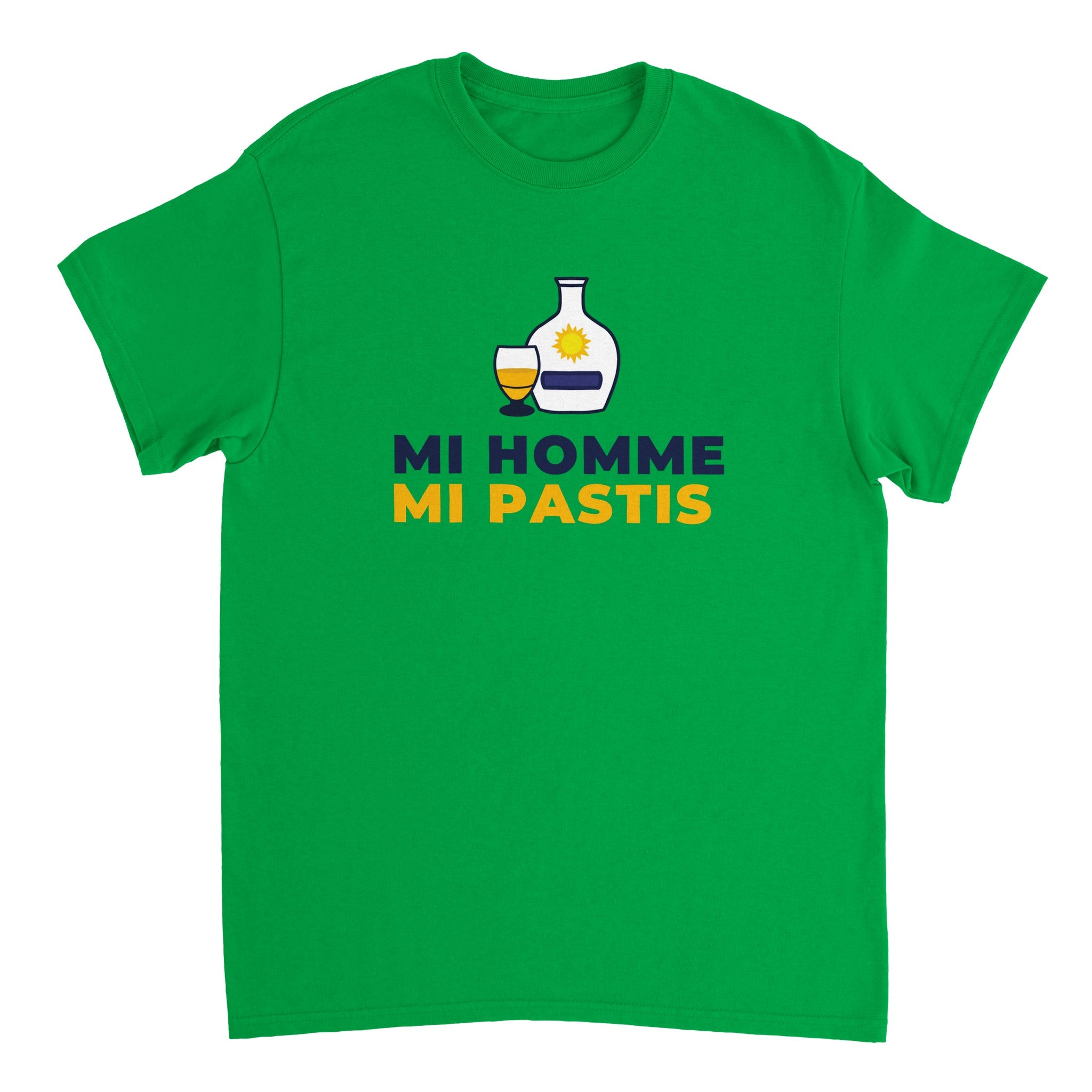 T-shirt Pastis "Mi homme Mi pastis" | Mixte French Humour