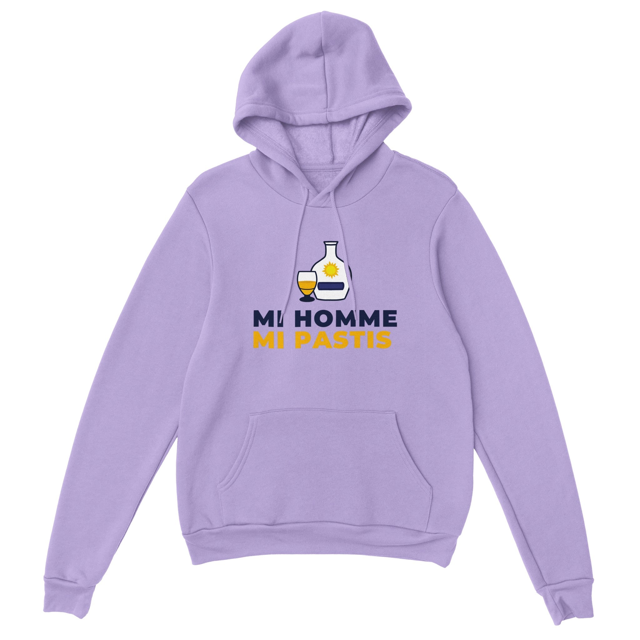 Sweat à capuche pastis "Mi homme Mi pastis" | Mixte French Humour