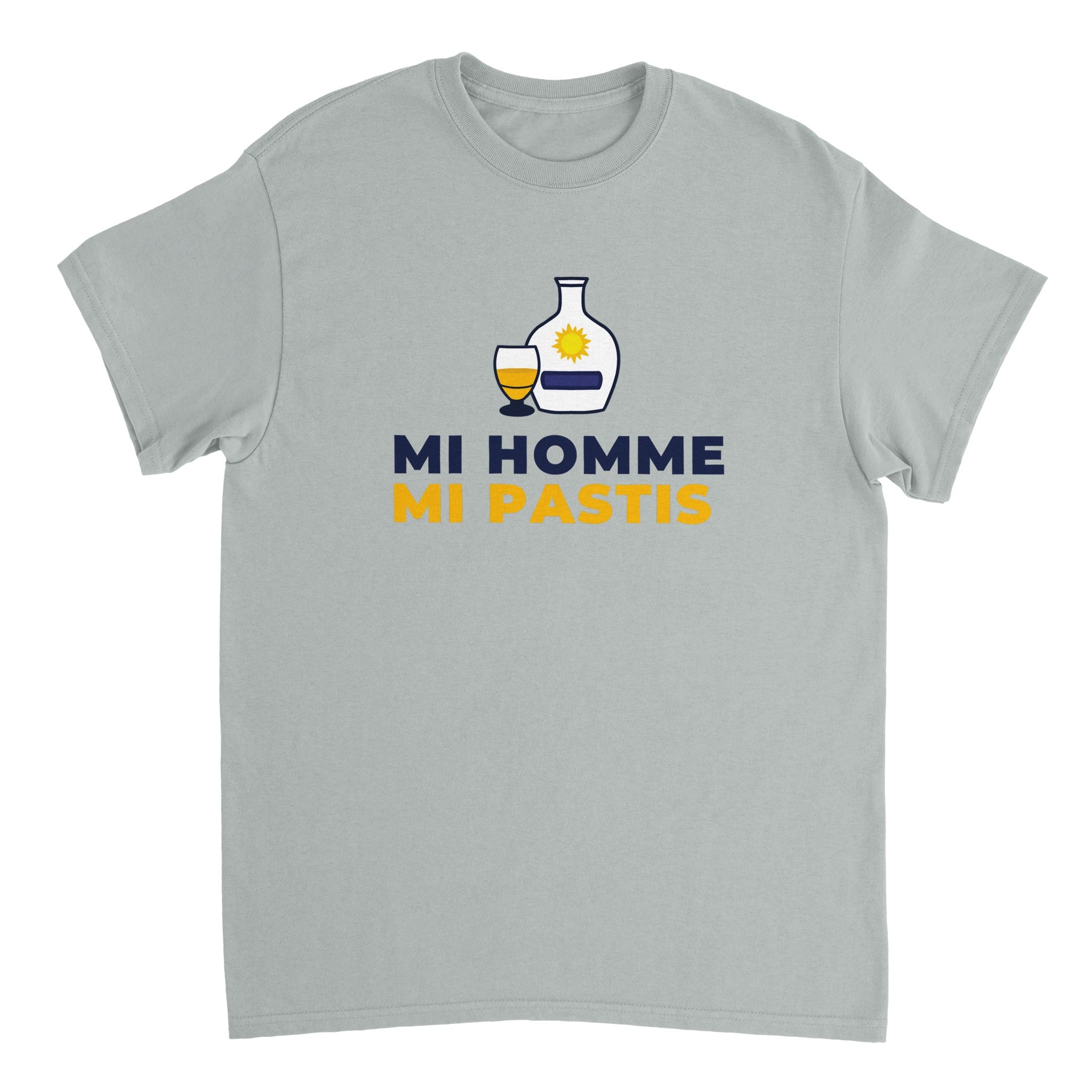T-shirt Pastis "Mi homme Mi pastis" | Mixte French Humour