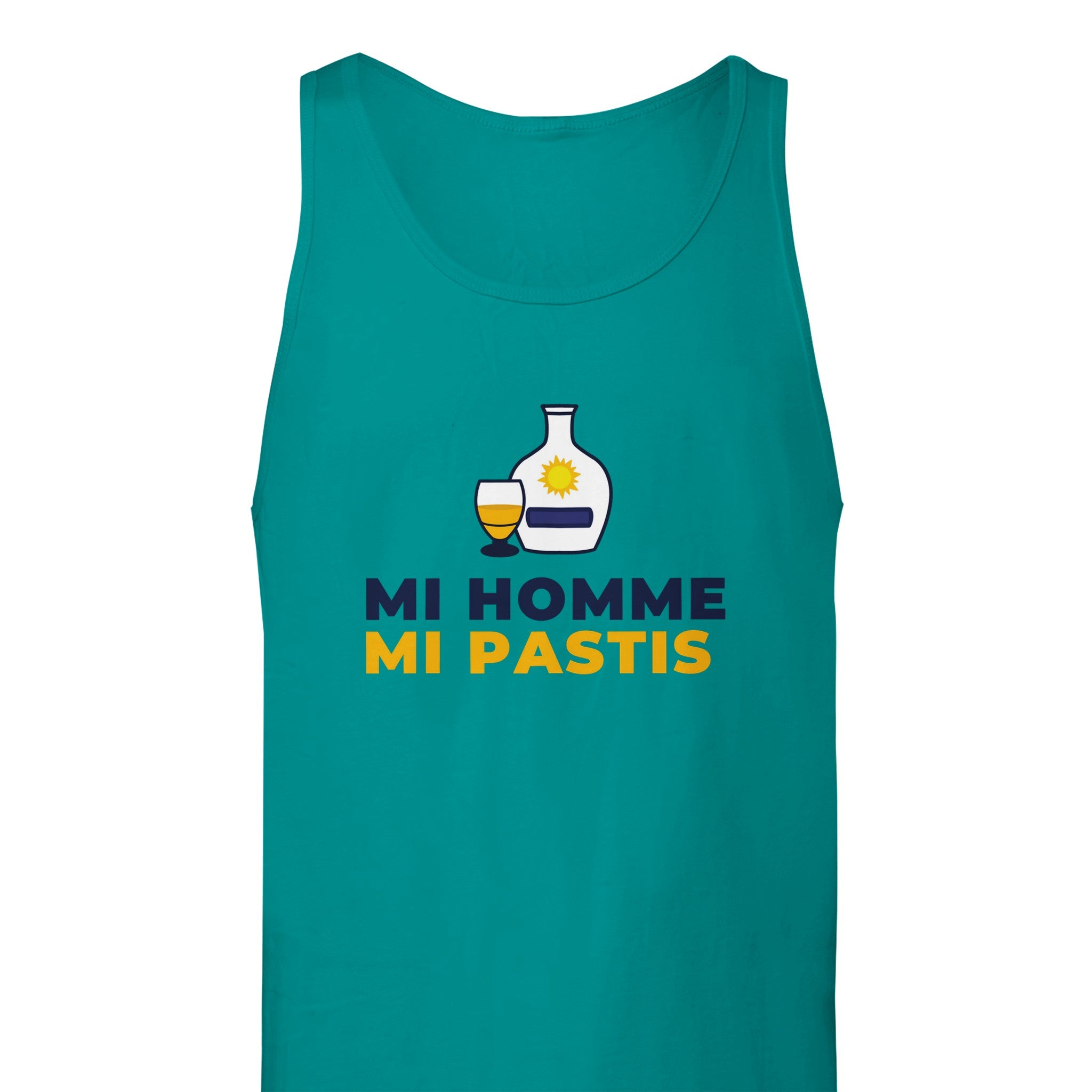 Débardeur Pastis "Mi homme Mi pastis" | Mixte.