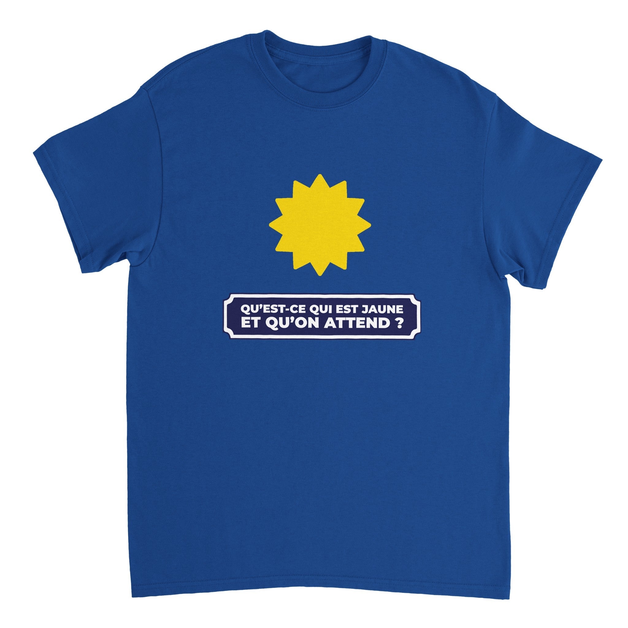T-shirt Pastis "Qu'est ce qui est jaune et qu'on attend ?" | Mixte.