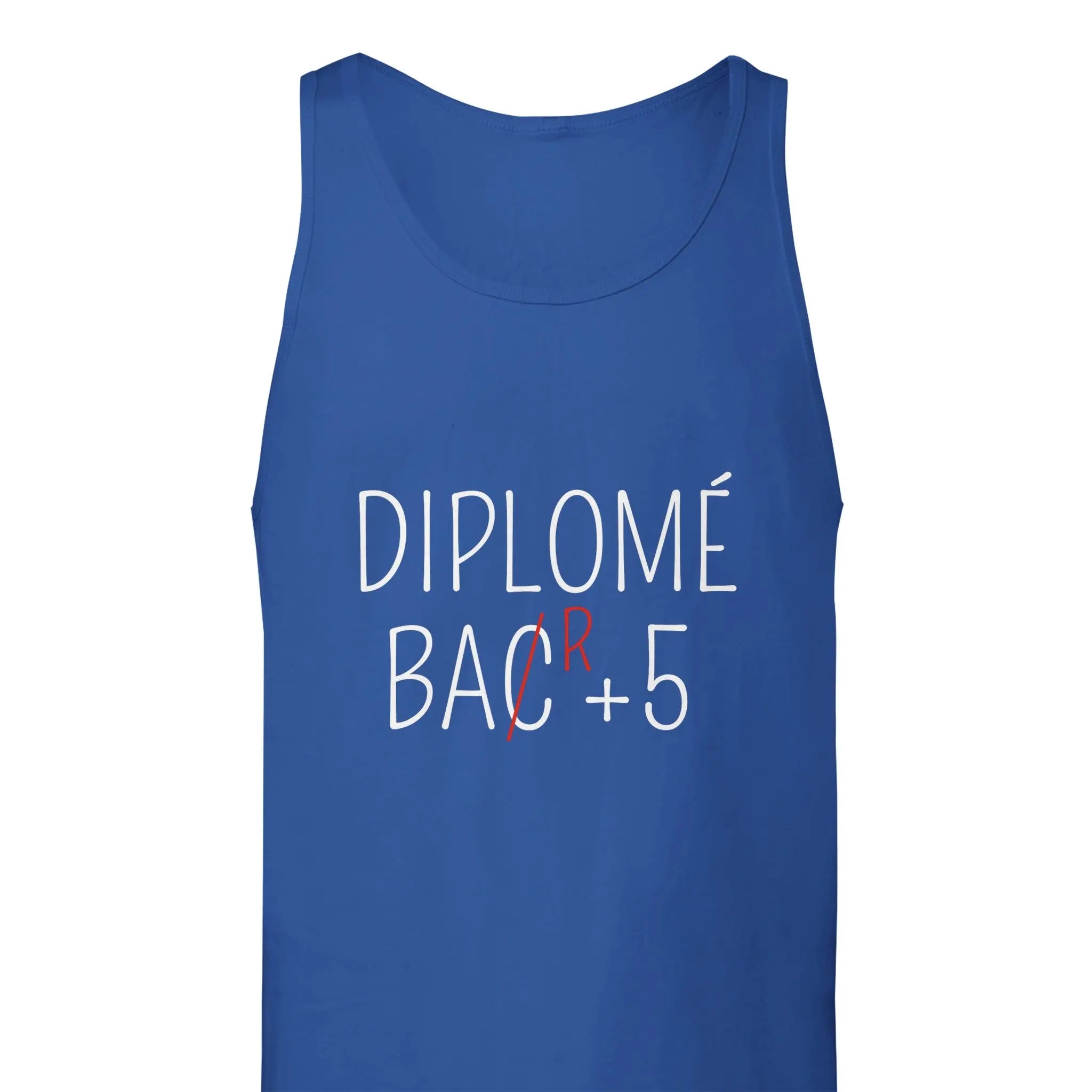 Débardeur Apéro "Diplômé Bar+5" | Mixte French Humour