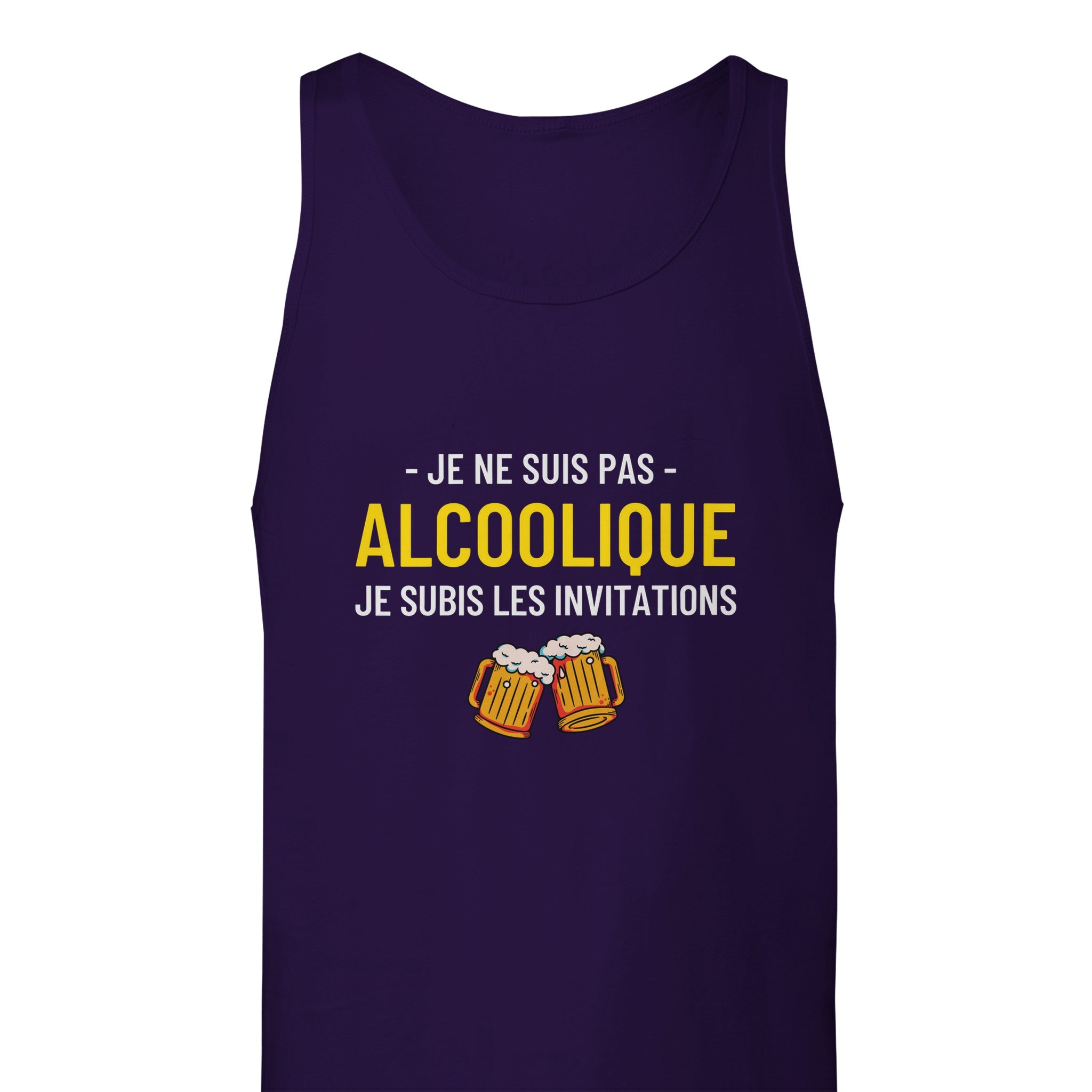 Débardeur Apéro "Je ne suis pas alcoolique je subis les invitations" | Mixte French Humour