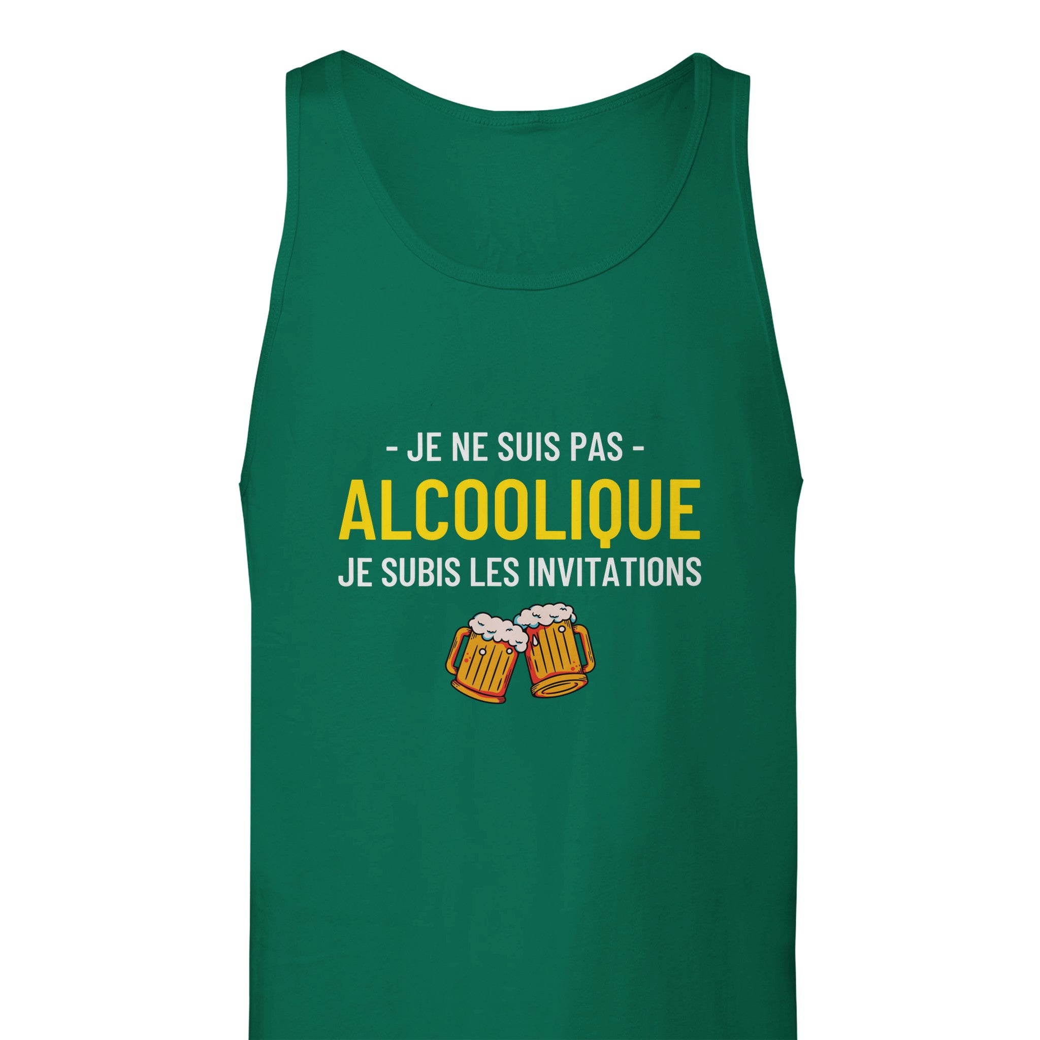 Débardeur Apéro "Je ne suis pas alcoolique je subis les invitations" | Mixte French Humour