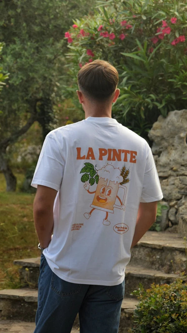 T-shirt " La pinte " Regular Blanc + 20€ de cadeaux OFFERT pour Noël 🎄🎁