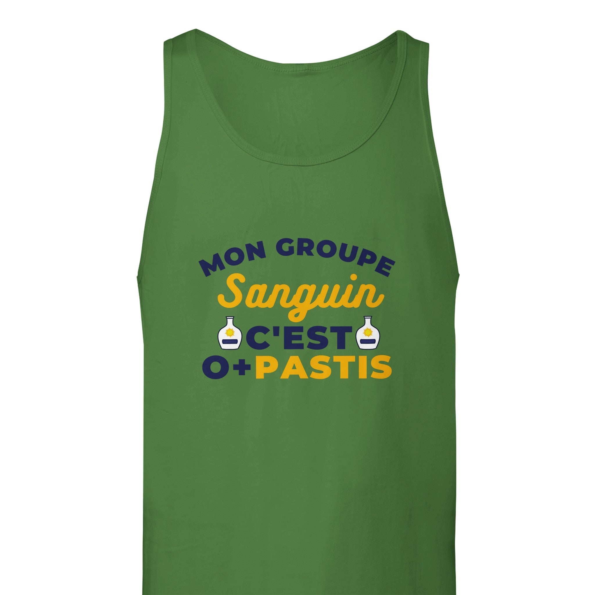 Débardeur Pastis "Mon groupe sanguin c'est O+Pastis" | Mixte.