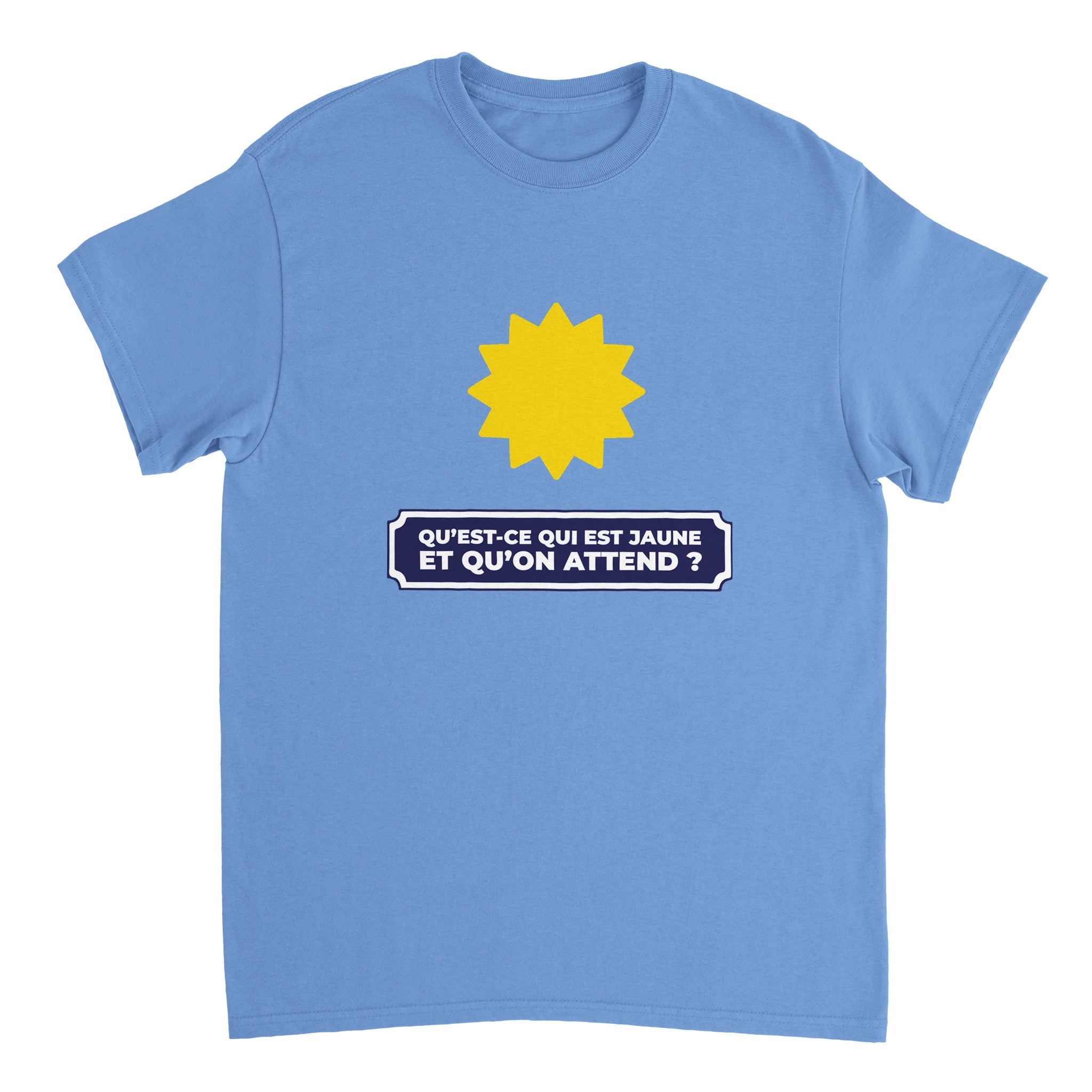 T-shirt Pastis "Qu'est ce qui est jaune et qu'on attend ?" | Mixte.