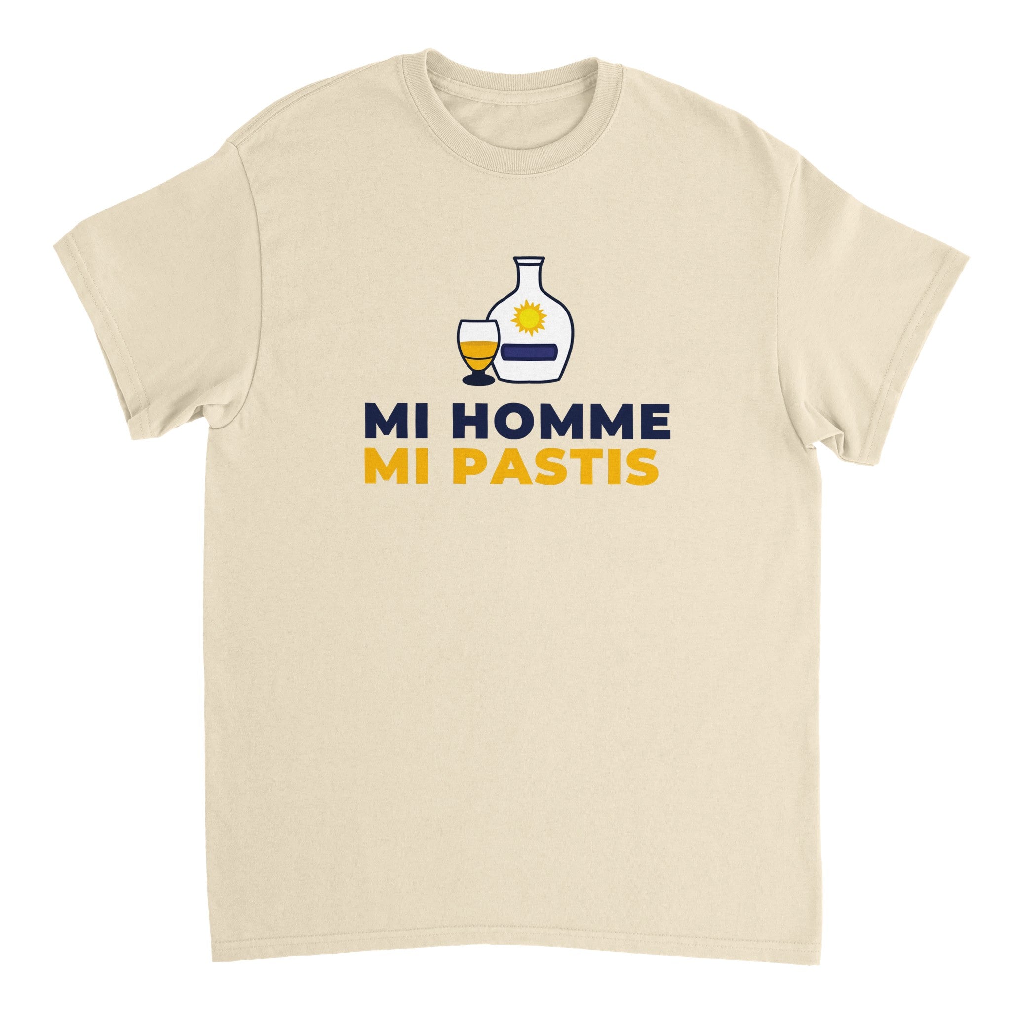 T-shirt Pastis "Mi homme Mi pastis" | Mixte French Humour