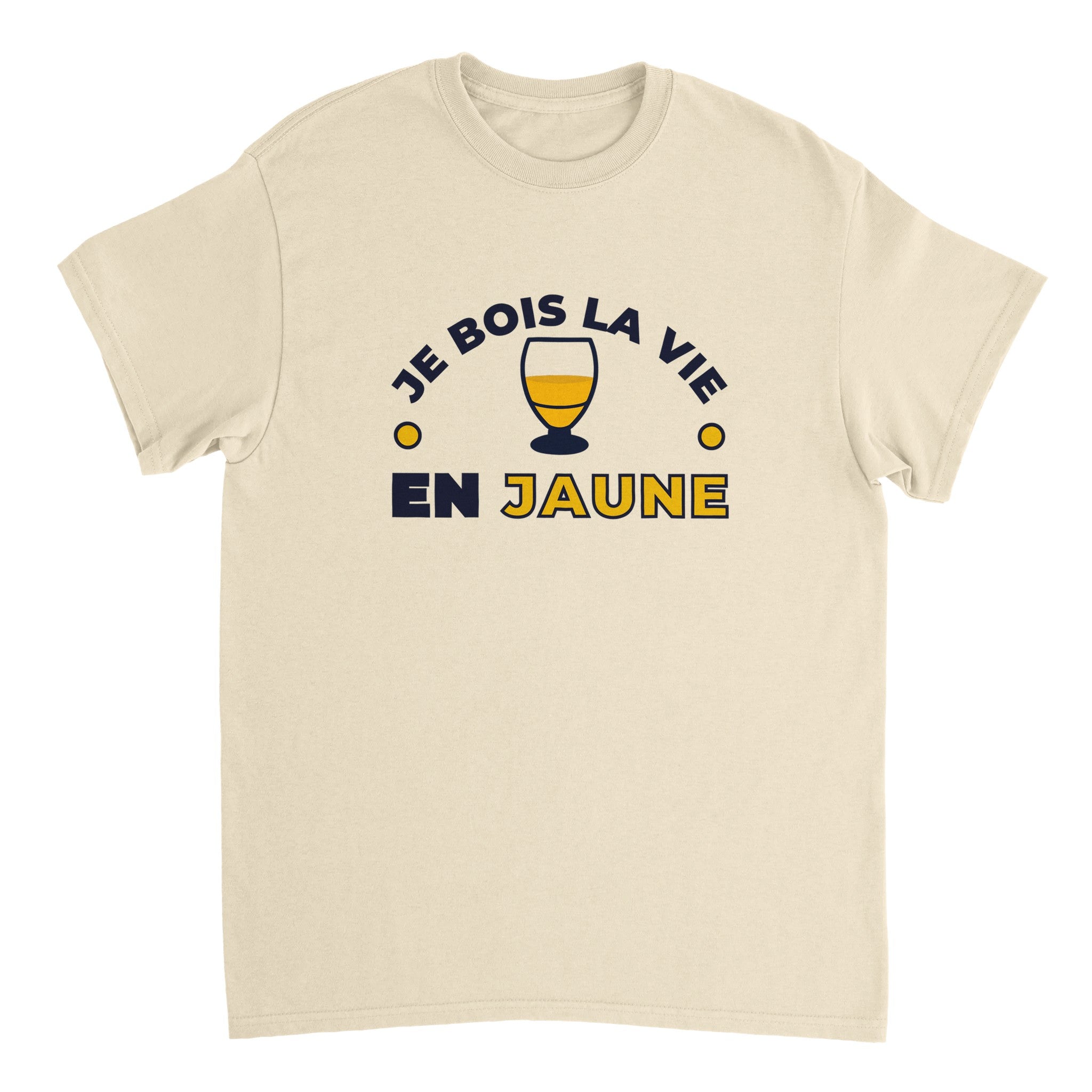 T-shirt Pastis "Je bois la vie en jaune" | Mixte French Humour