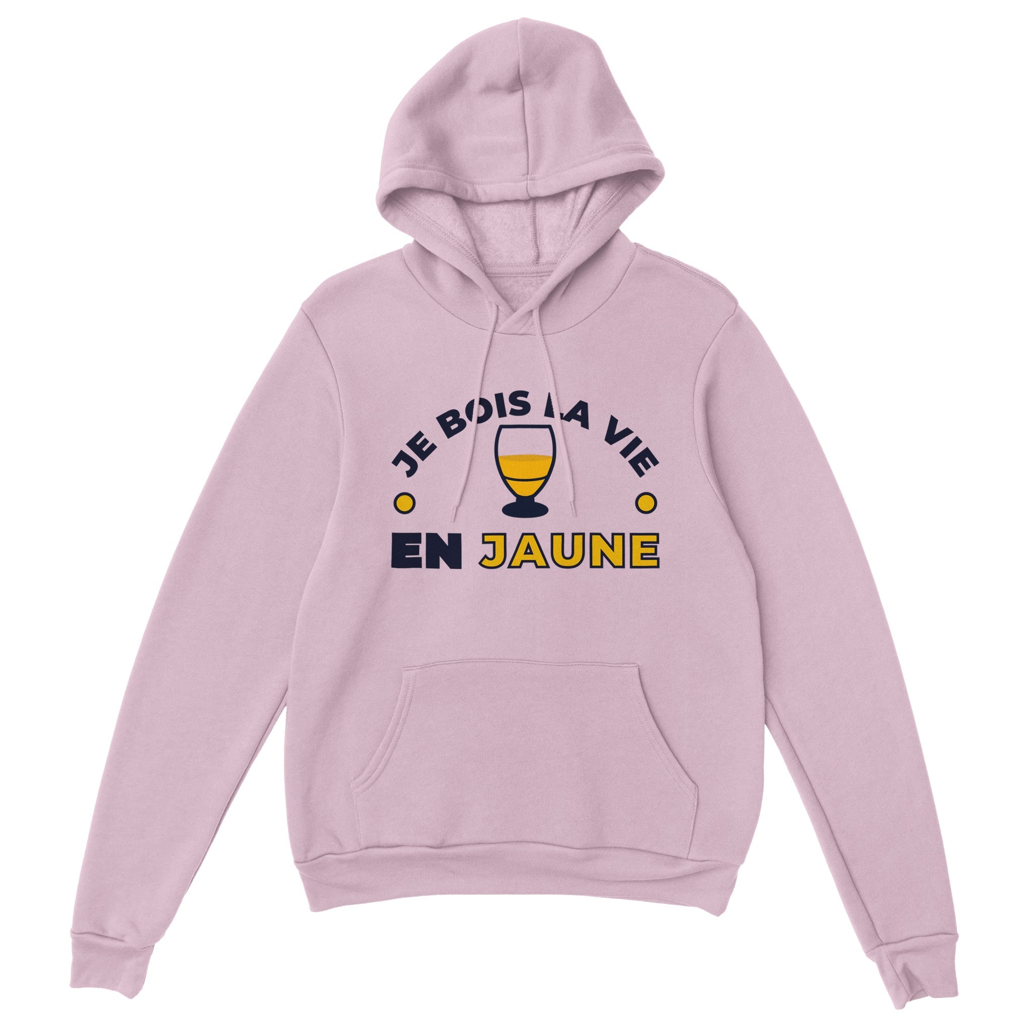Sweat à capuche pastis "Je bois la vie en jaune" | Mixte French Humour