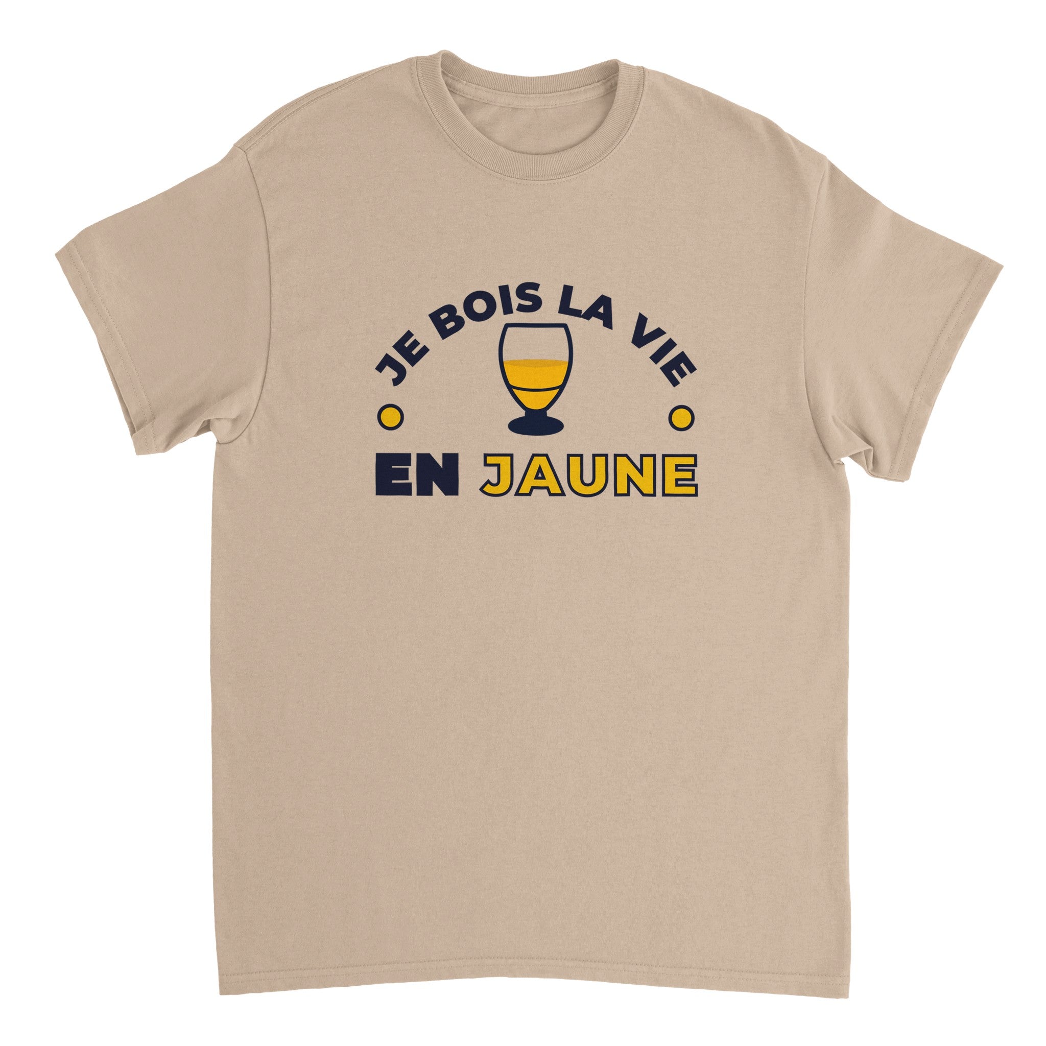 T-shirt Pastis "Je bois la vie en jaune" | Mixte French Humour