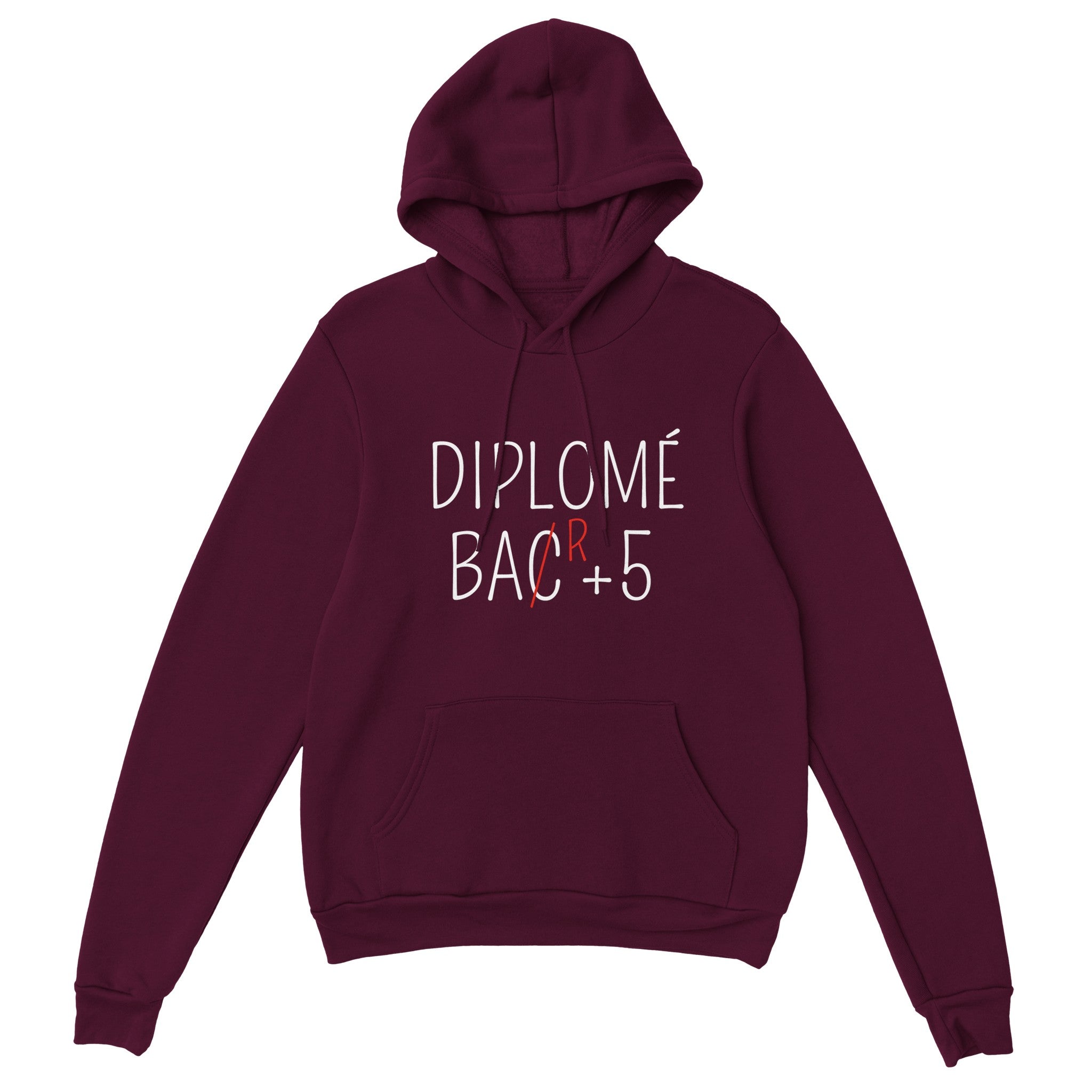 Sweat à capuche Apéro "Diplômé Bar+5" | Mixte French Humour