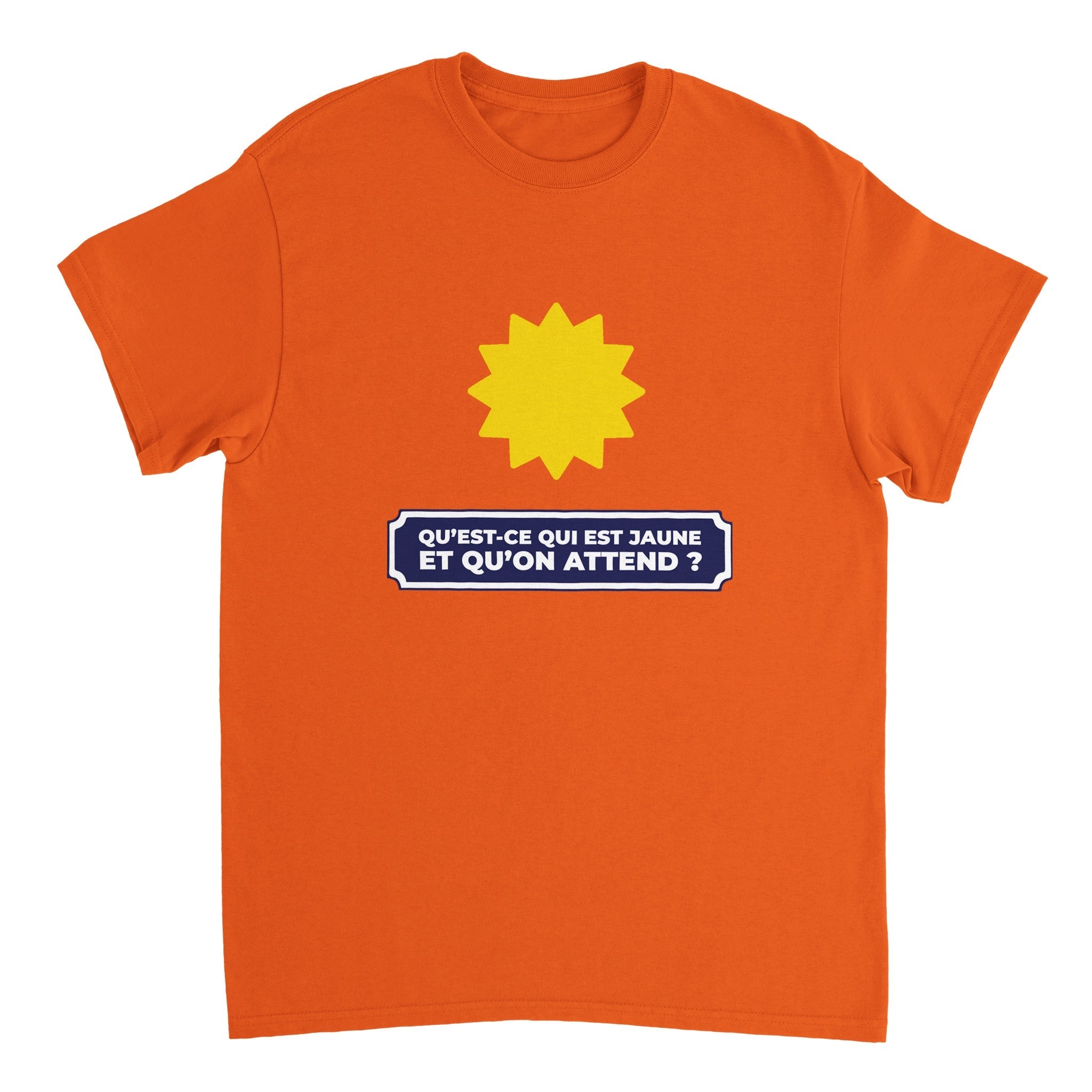 T-shirt Pastis "Qu'est ce qui est jaune et qu'on attend ?" | Mixte.