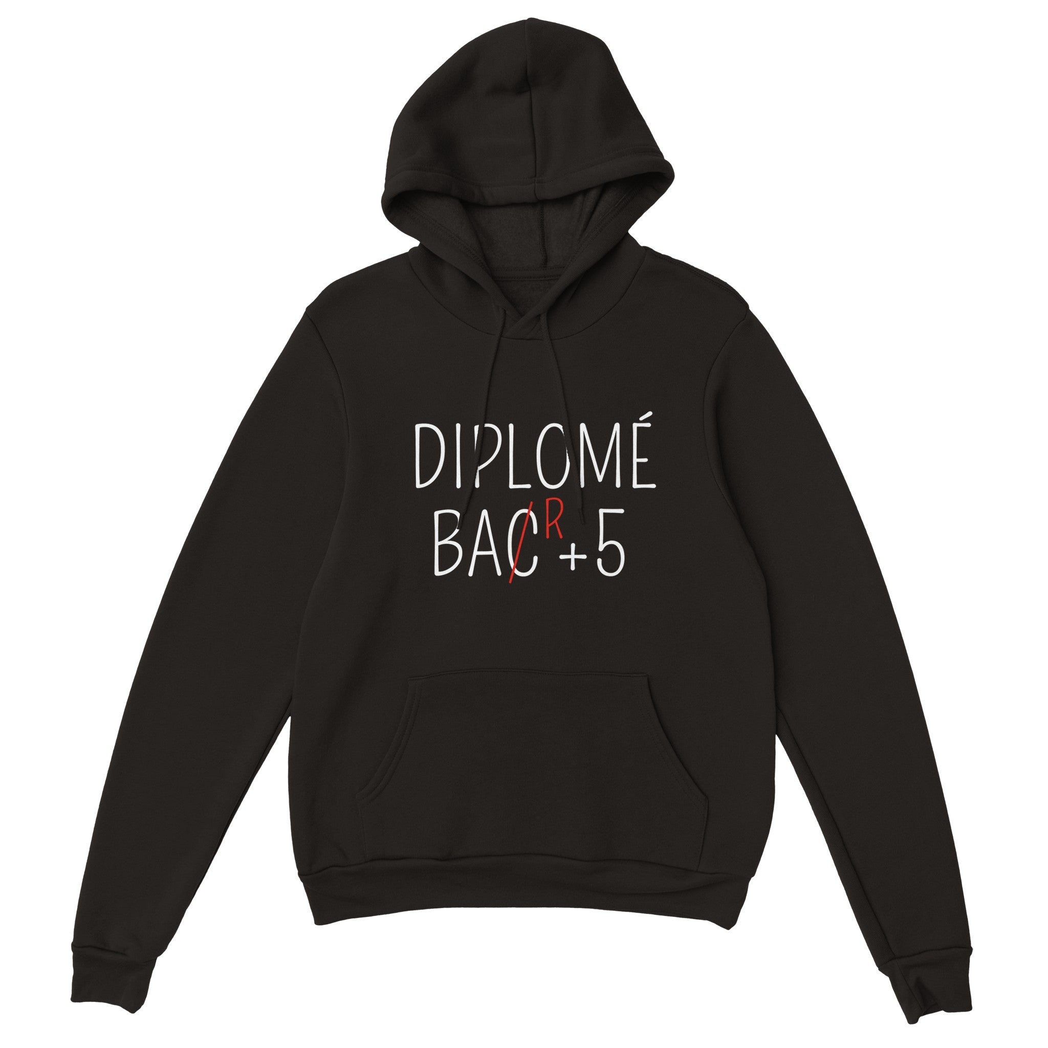 Sweat à capuche Apéro "Diplômé Bar+5" | Mixte French Humour