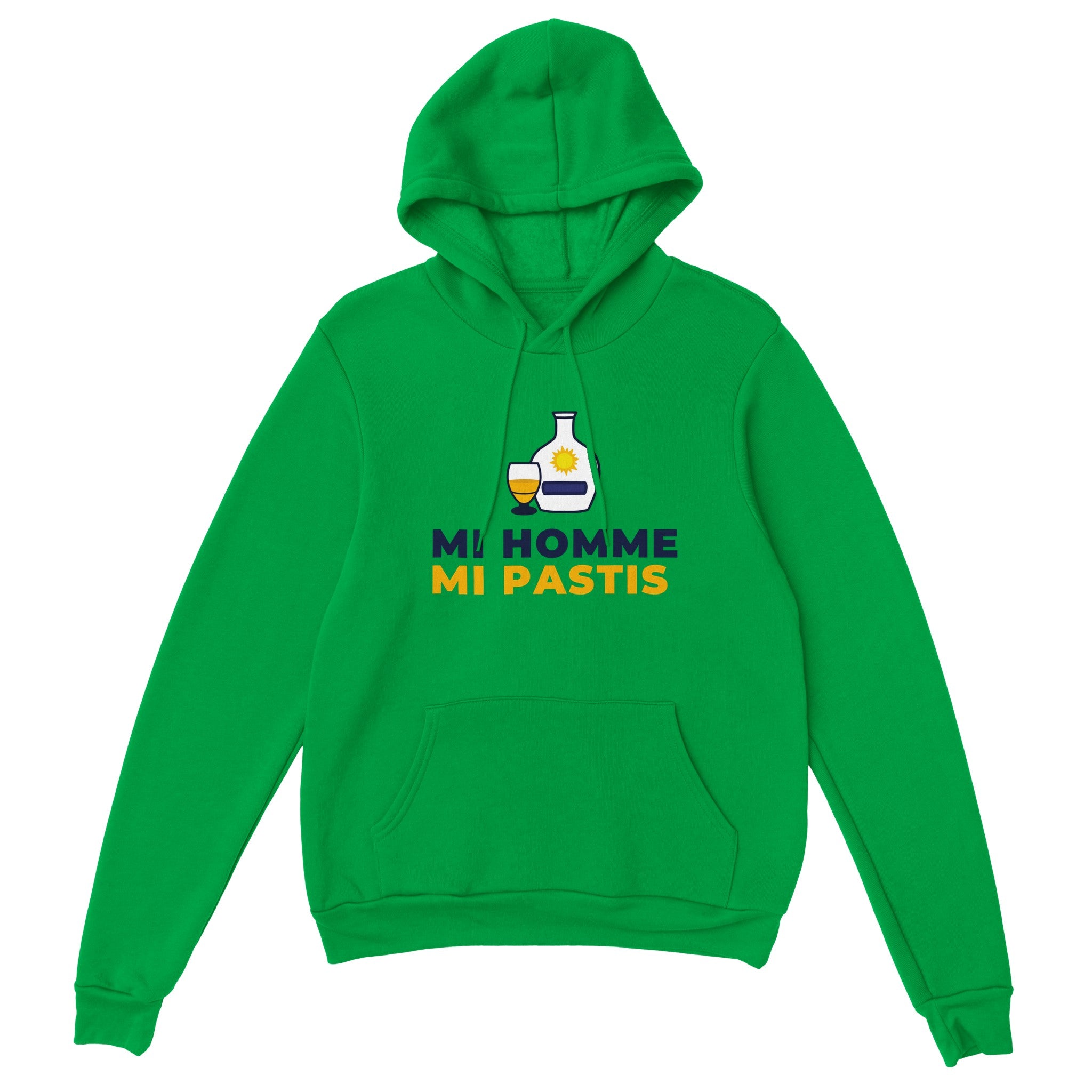 Sweat à capuche pastis "Mi homme Mi pastis" | Mixte French Humour