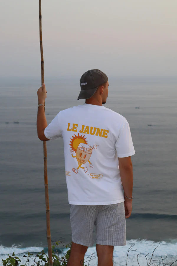T-shirt "Le jaune" Regular blanc | Vive La bouteille