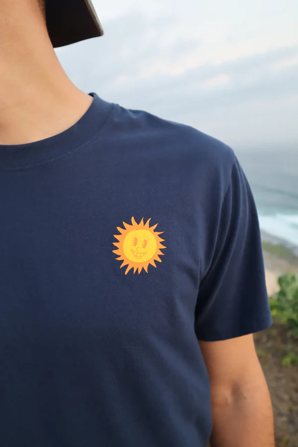 T-shirt " Le jaune " Regular Bleu marine | Vive La Bouteille