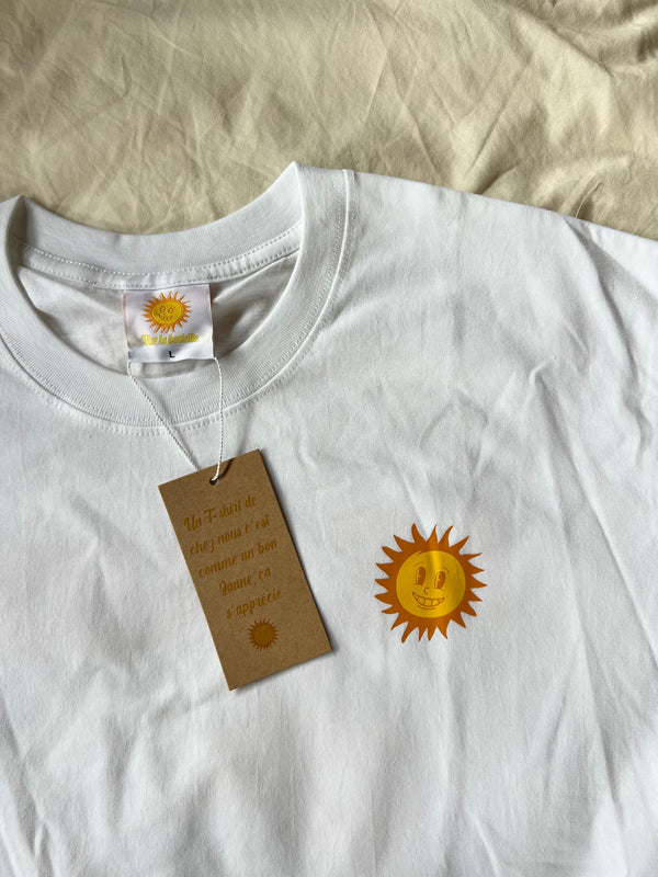 T-shirt "Le jaune" Regular blanc | Vive La bouteille
