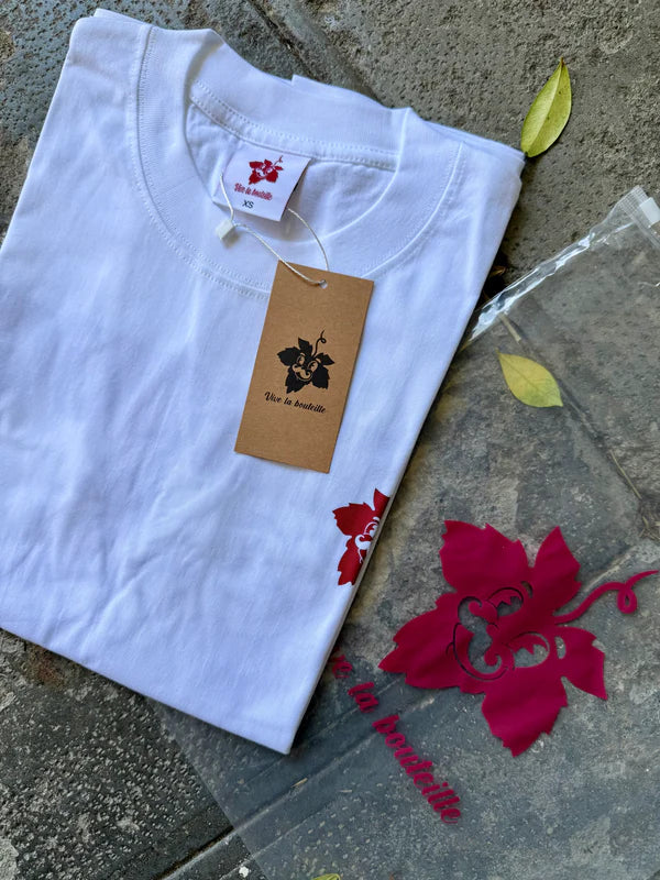 T-shirt " Le rouge " Regular Blanc | Vive La Bouteille