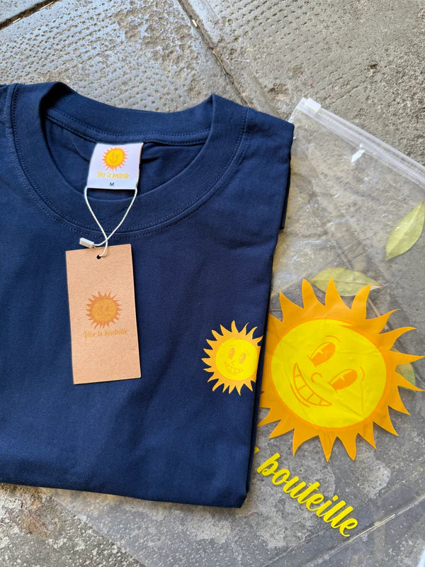 T-shirt " Le jaune " Regular Bleu marine | Vive La Bouteille
