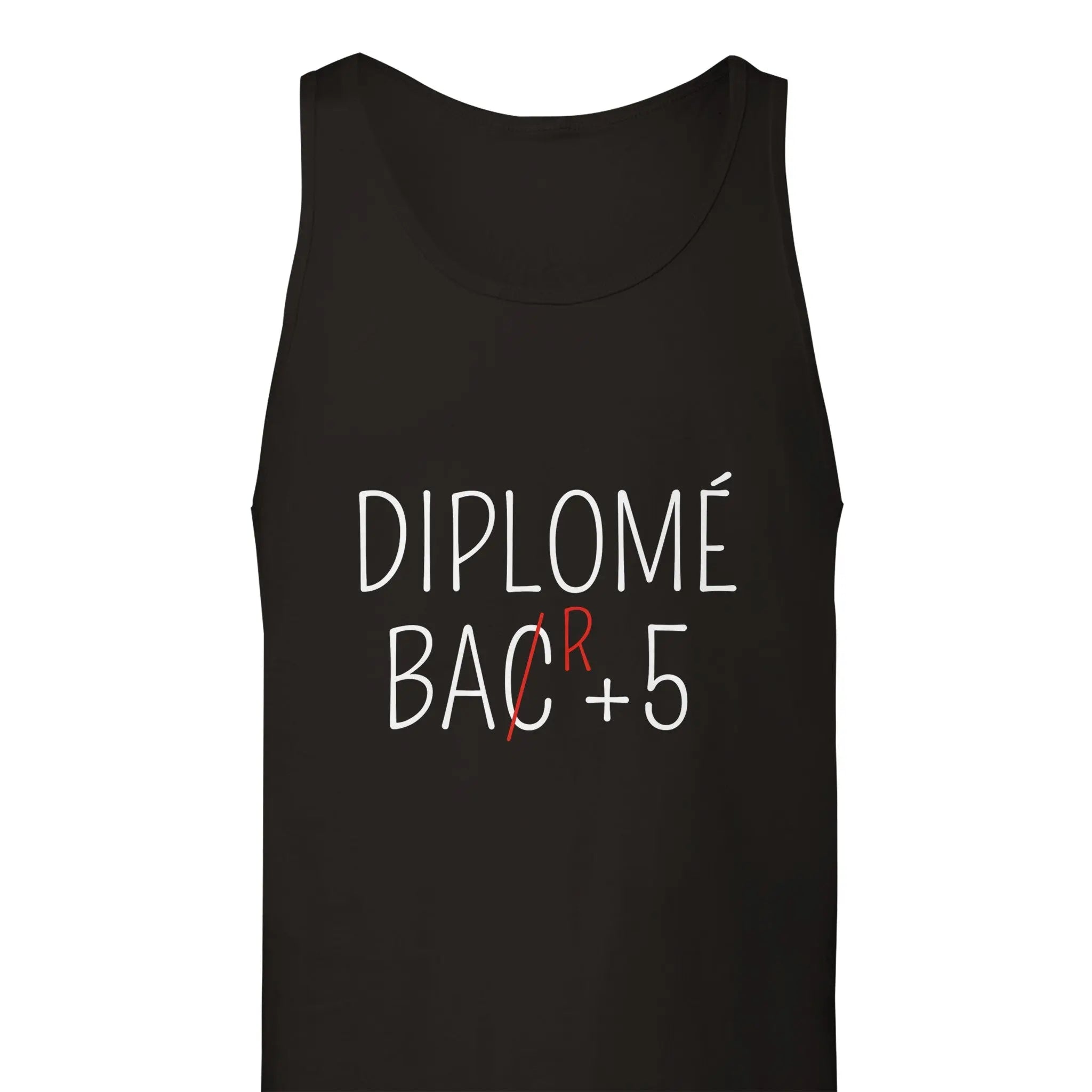 Débardeur Apéro "Diplômé Bar+5" | Mixte French Humour