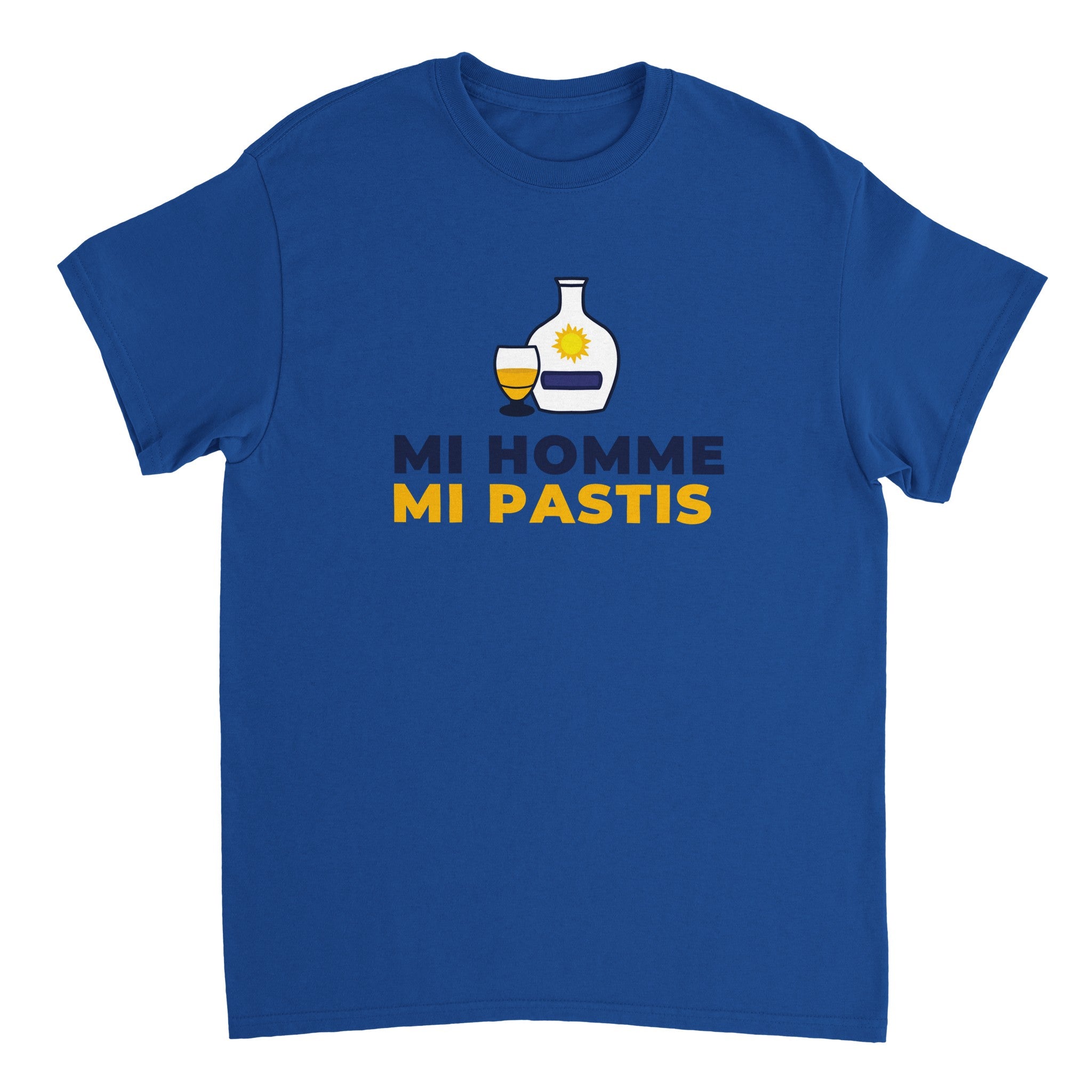 T-shirt Pastis "Mi homme Mi pastis" | Mixte French Humour
