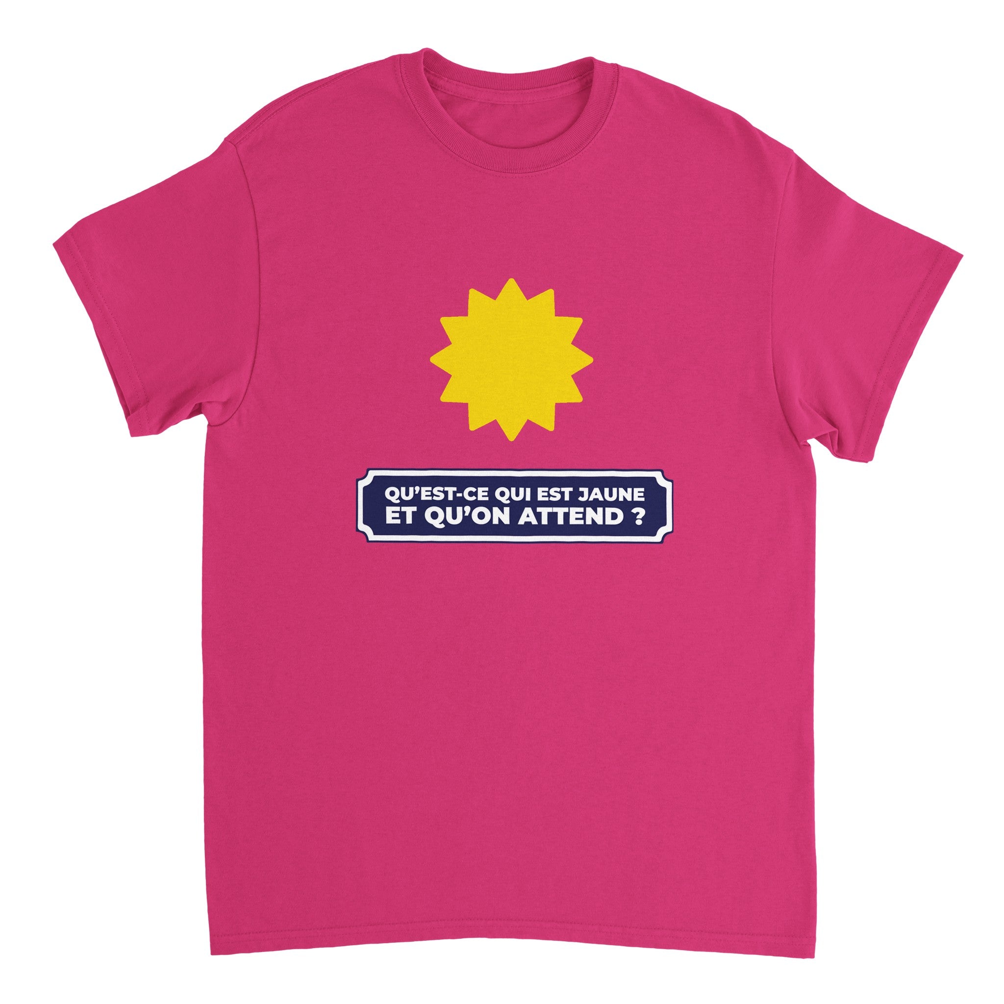 T-shirt Pastis "Qu'est ce qui est jaune et qu'on attend ?" | Mixte.