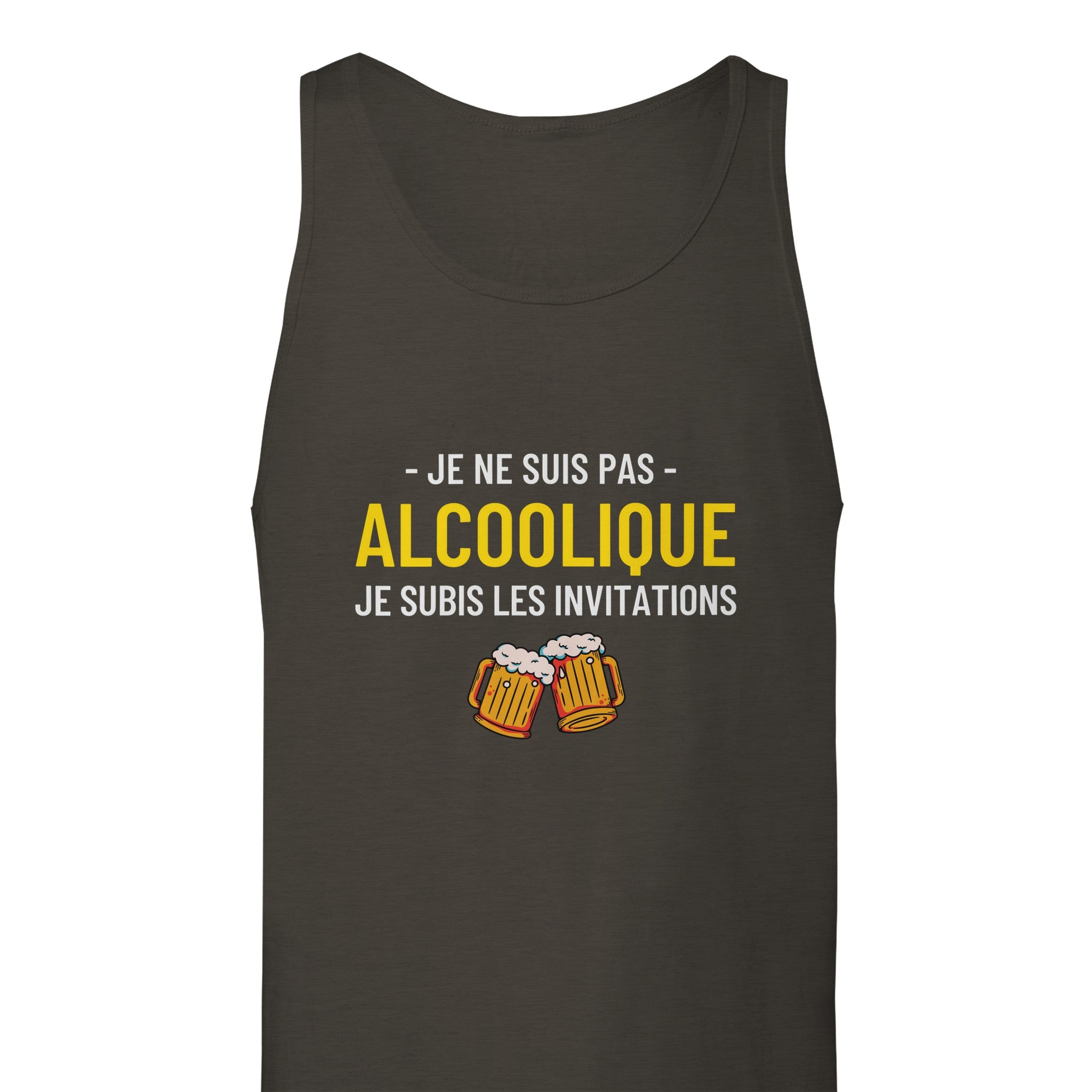 Débardeur Apéro "Je ne suis pas alcoolique je subis les invitations" | Mixte French Humour