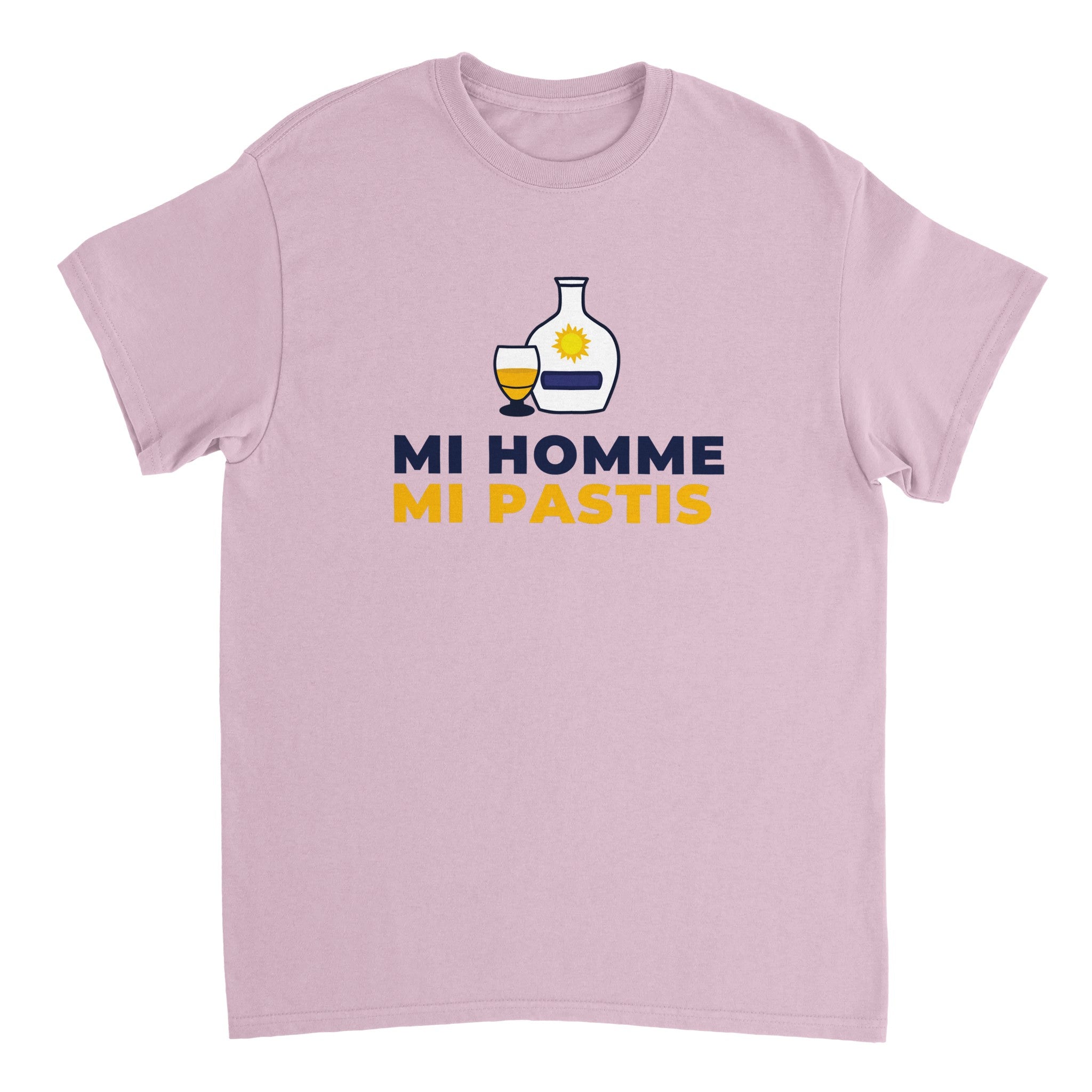 T-shirt Pastis "Mi homme Mi pastis" | Mixte French Humour
