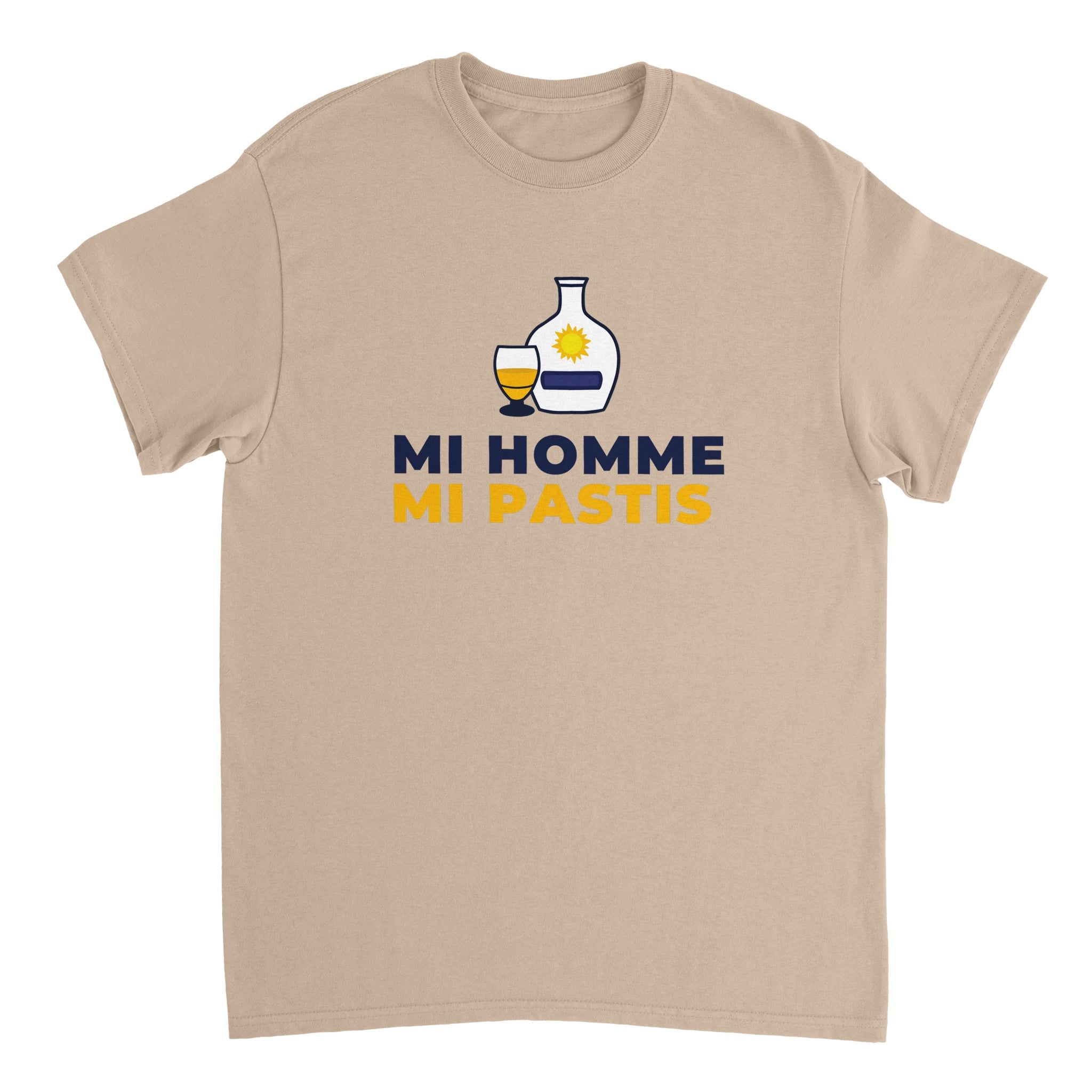 T-shirt Pastis "Mi homme Mi pastis" | Mixte French Humour