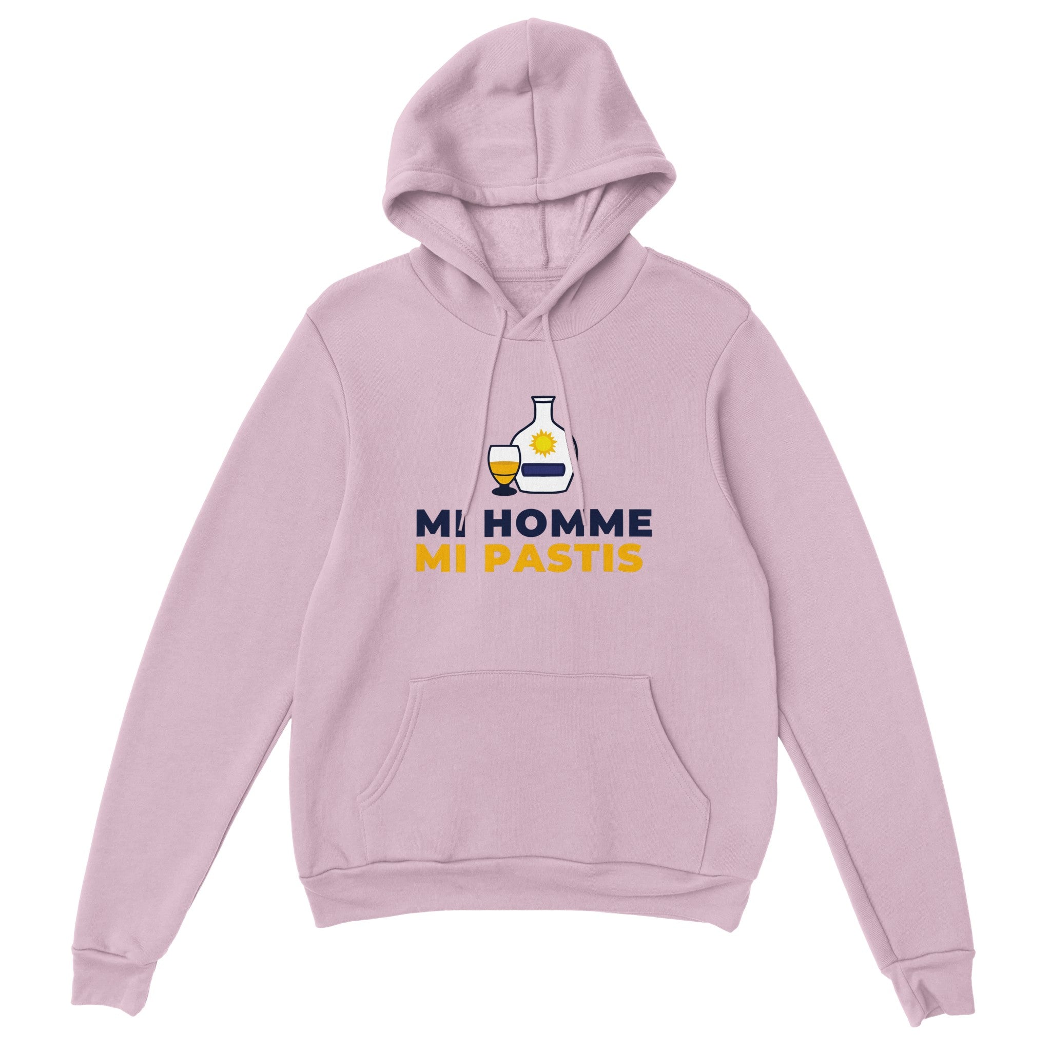 Sweat à capuche pastis "Mi homme Mi pastis" | Mixte French Humour