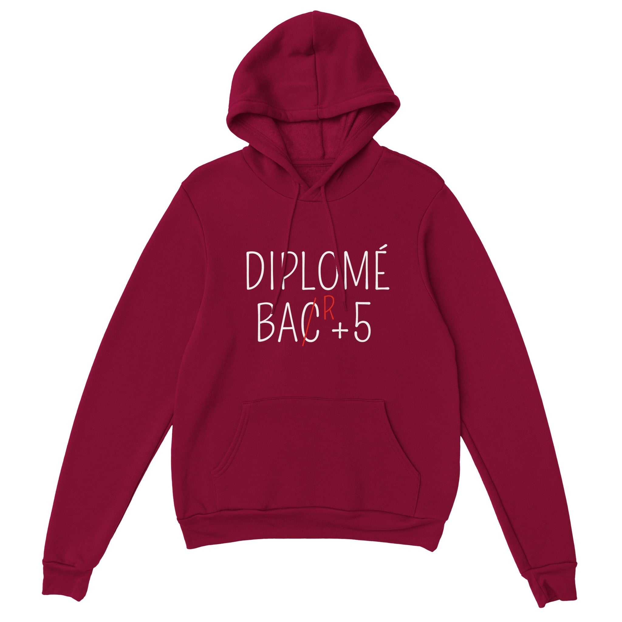 Sweat à capuche Apéro "Diplômé Bar+5" | Mixte French Humour