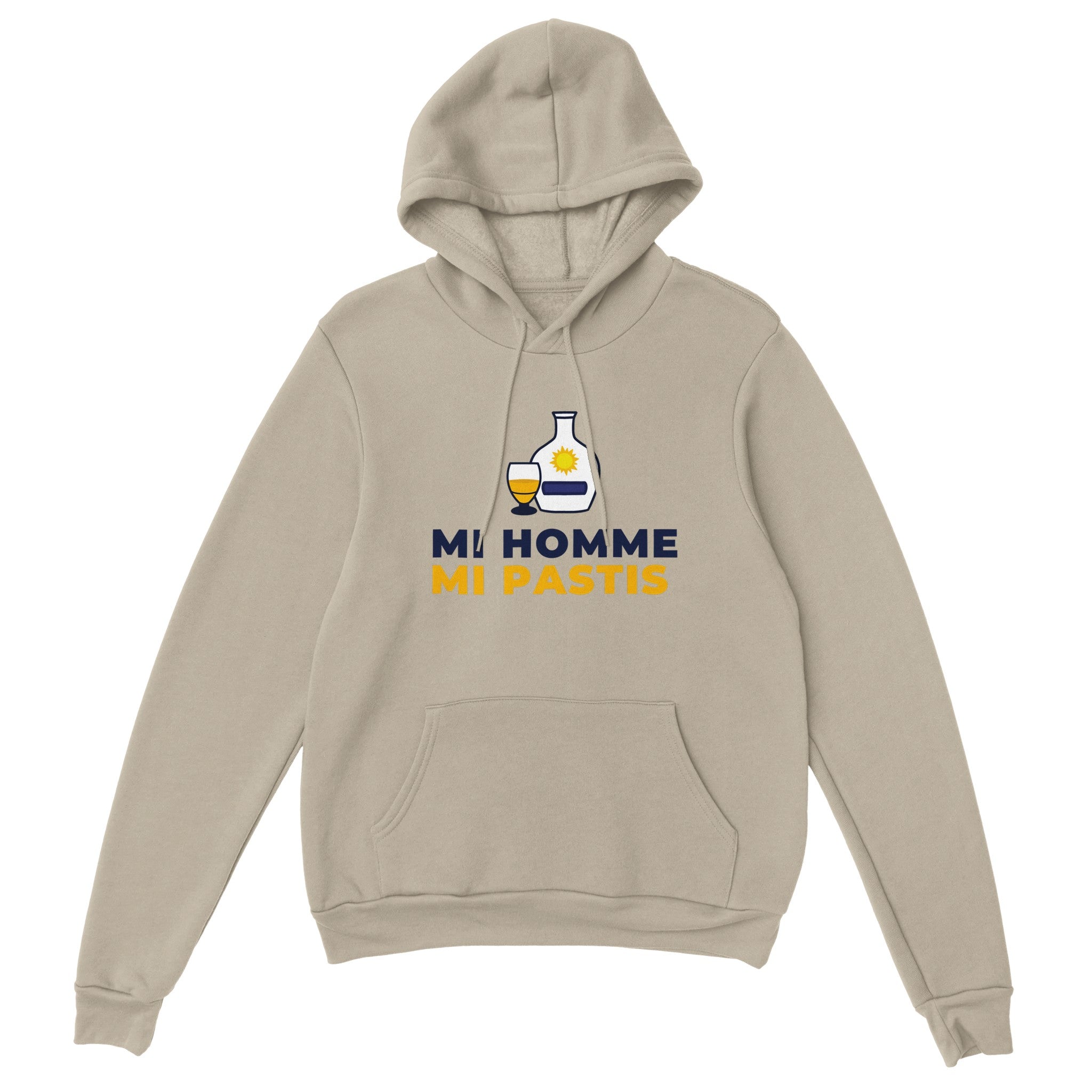 Sweat à capuche pastis "Mi homme Mi pastis" | Mixte French Humour