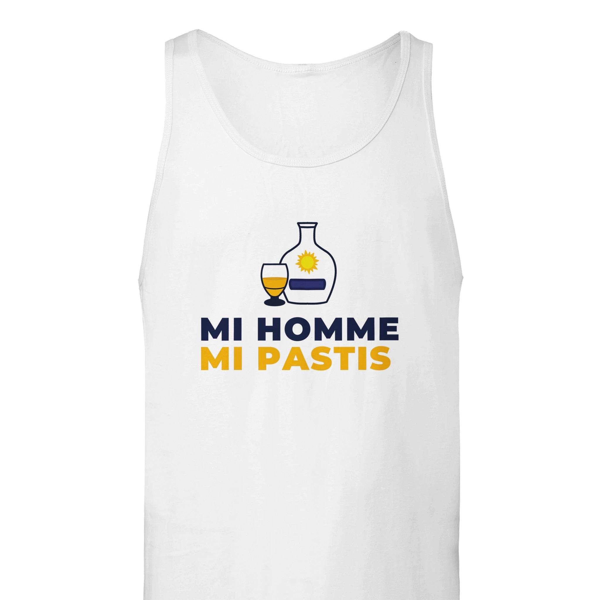 Débardeur Pastis "Mi homme Mi pastis" | Mixte French Humour