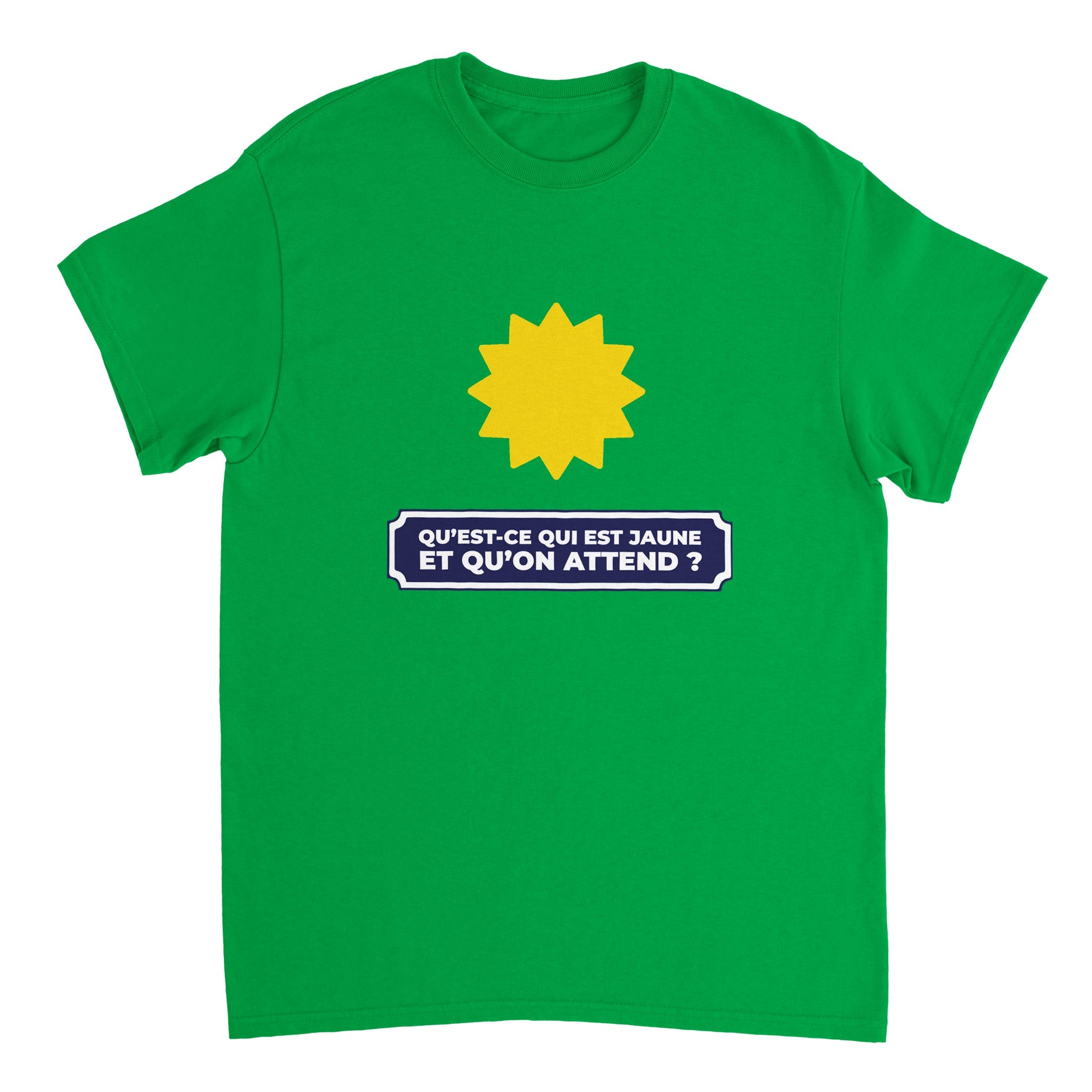 T-shirt Pastis "Qu'est ce qui est jaune et qu'on attend ?" | Mixte.