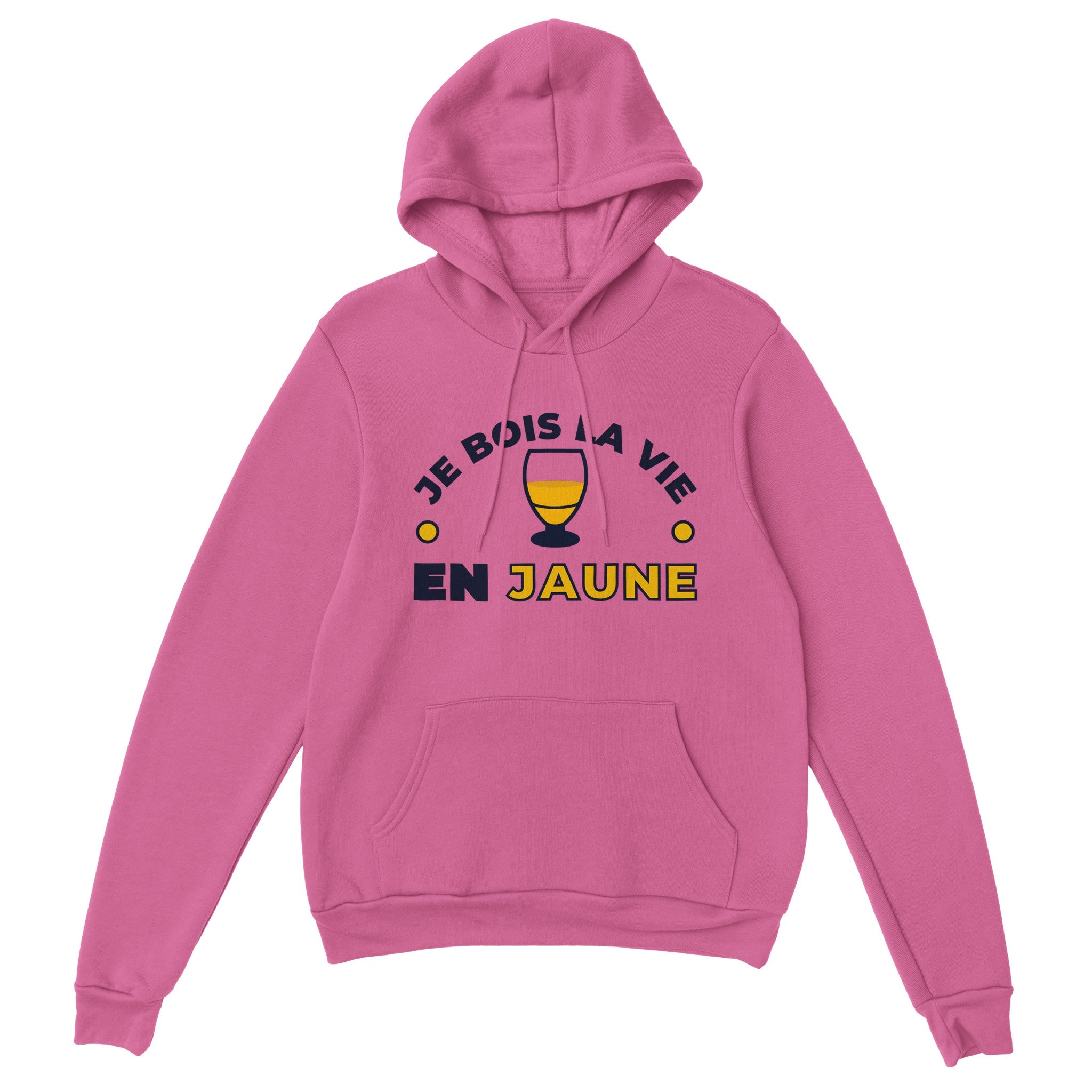 Sweat à capuche pastis "Je bois la vie en jaune" | Mixte French Humour