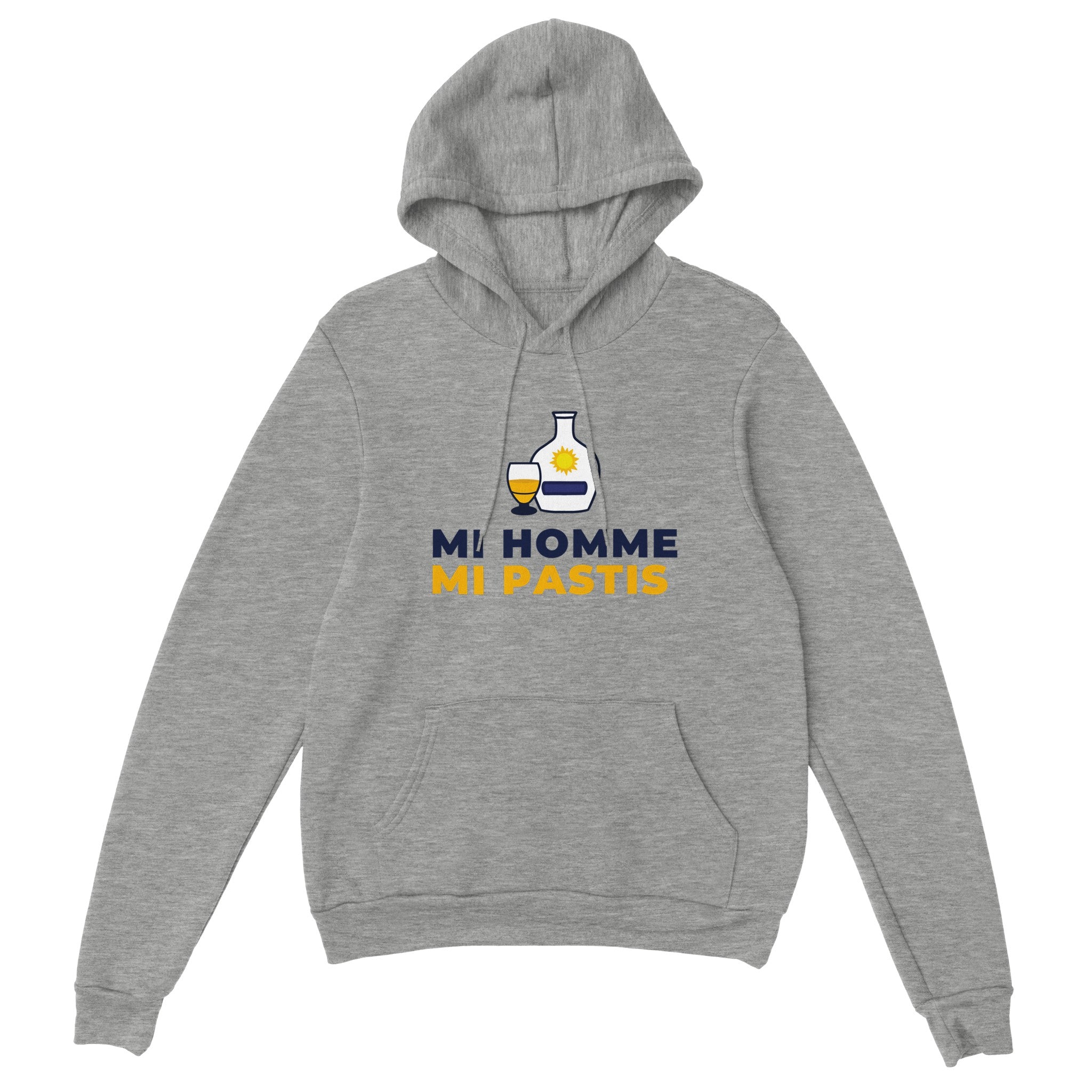 Sweat à capuche pastis "Mi homme Mi pastis" | Mixte French Humour
