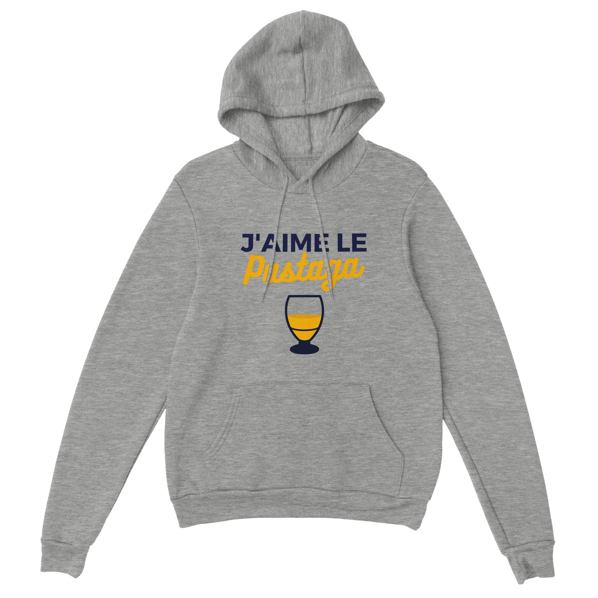 Sweat à capuche pastis "J'aime le pastaga" | Mixte French Humour