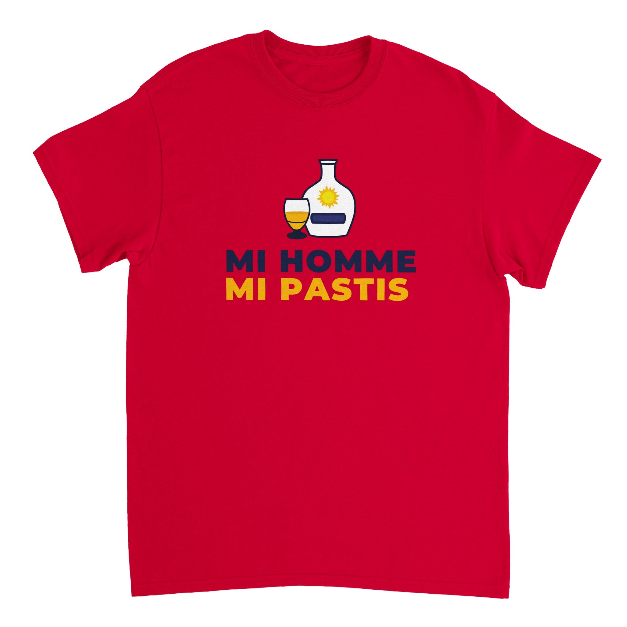 T-shirt Pastis "Mi homme Mi pastis" | Mixte French Humour